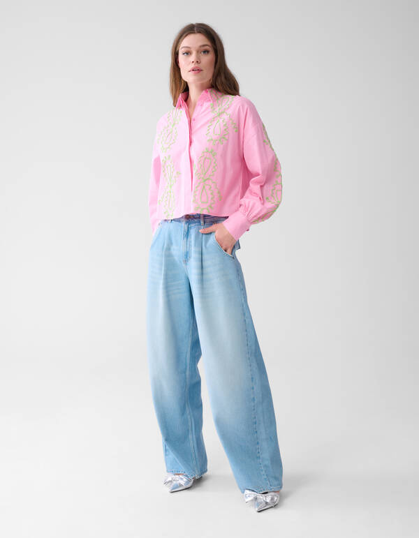 Jeans mit weitem Bein gebleicht SHOEBY WOMEN
