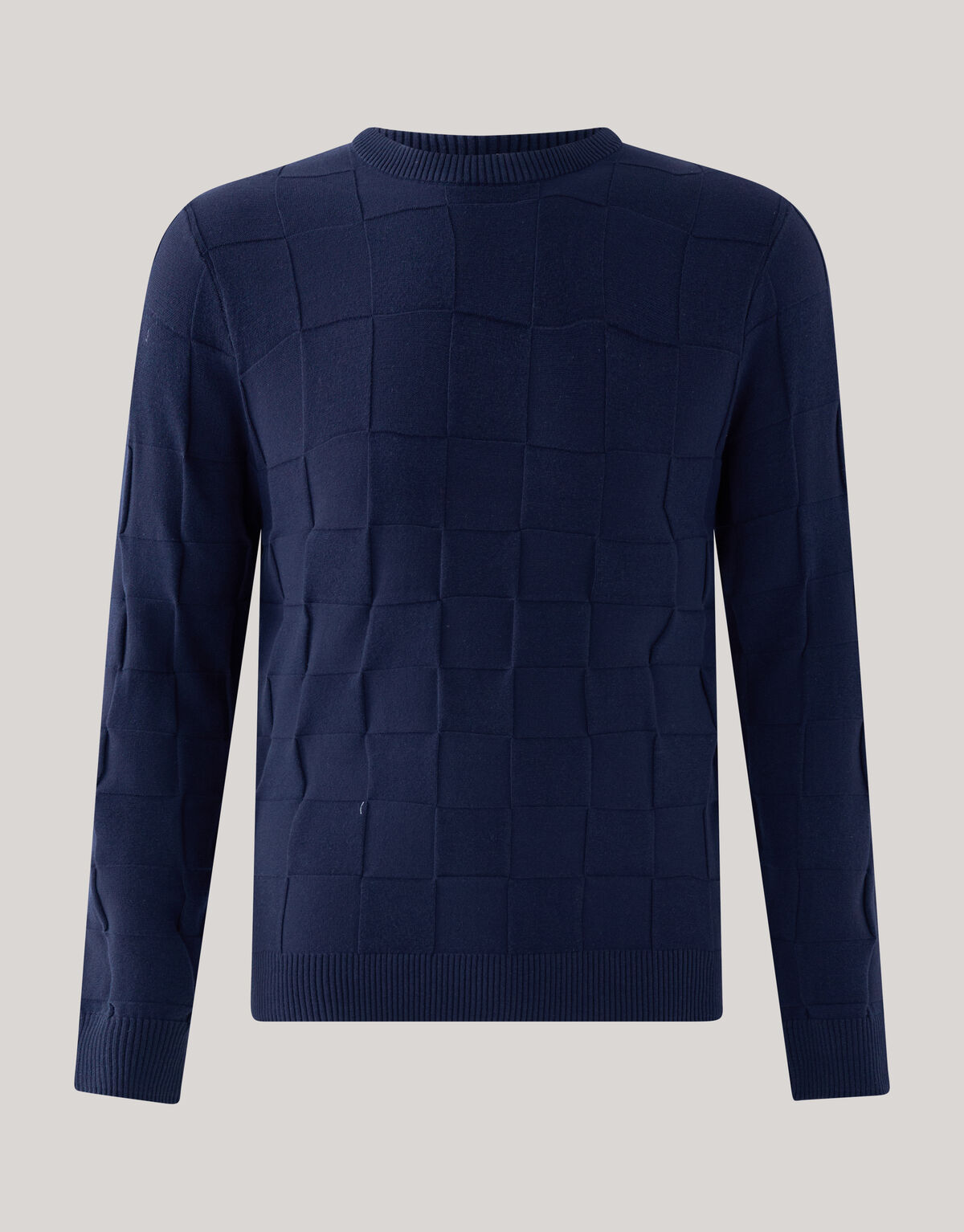 Struktur Pullover Dunkelblau SHOEBY MEN