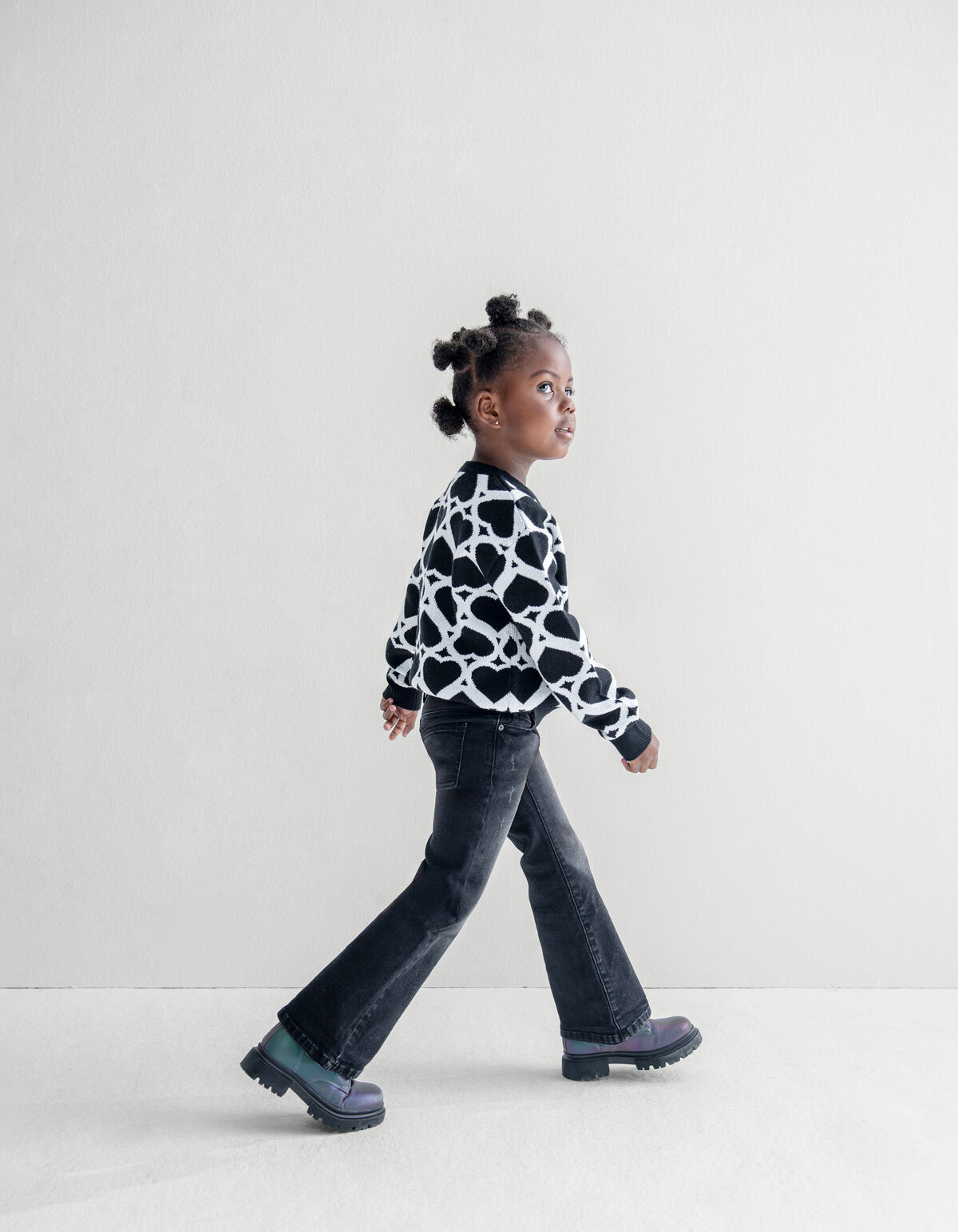 Bedruckter Jacquard-Pullover Schwarz SHOEBY GIRLS