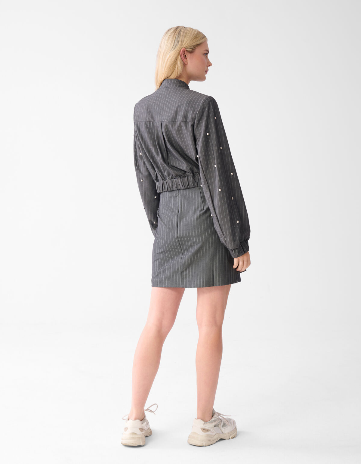 Bomber mit Nieten Dunkelgrau SHOEBY WOMEN