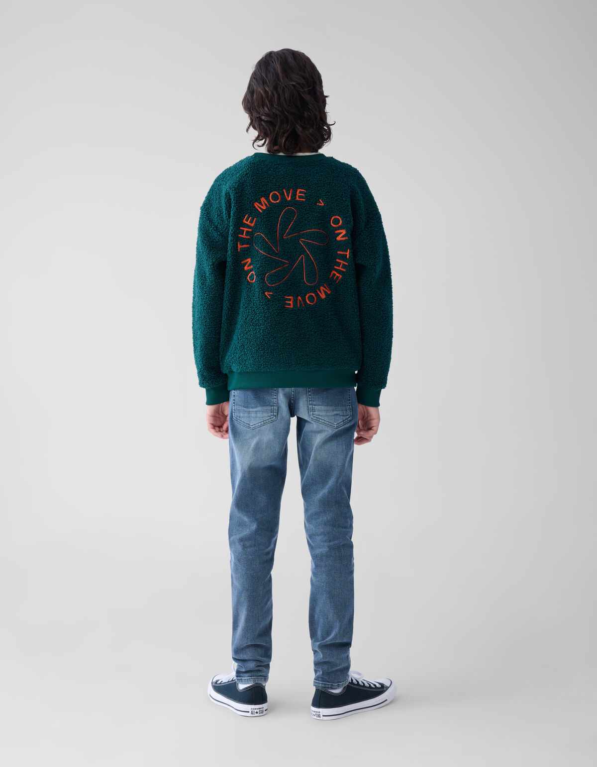 Teddy-Pullover Dunkelgrün SHOEBY BOYS