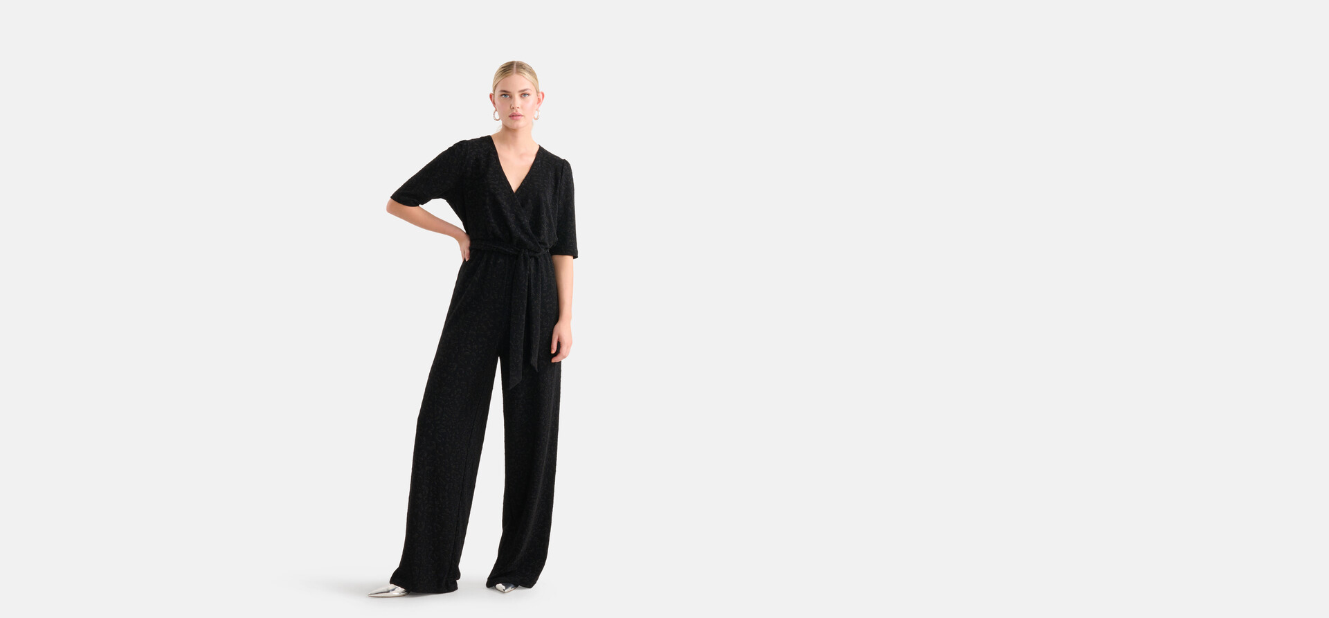 Lurex Jumpsuit Schwarz SHOEBY WOMEN