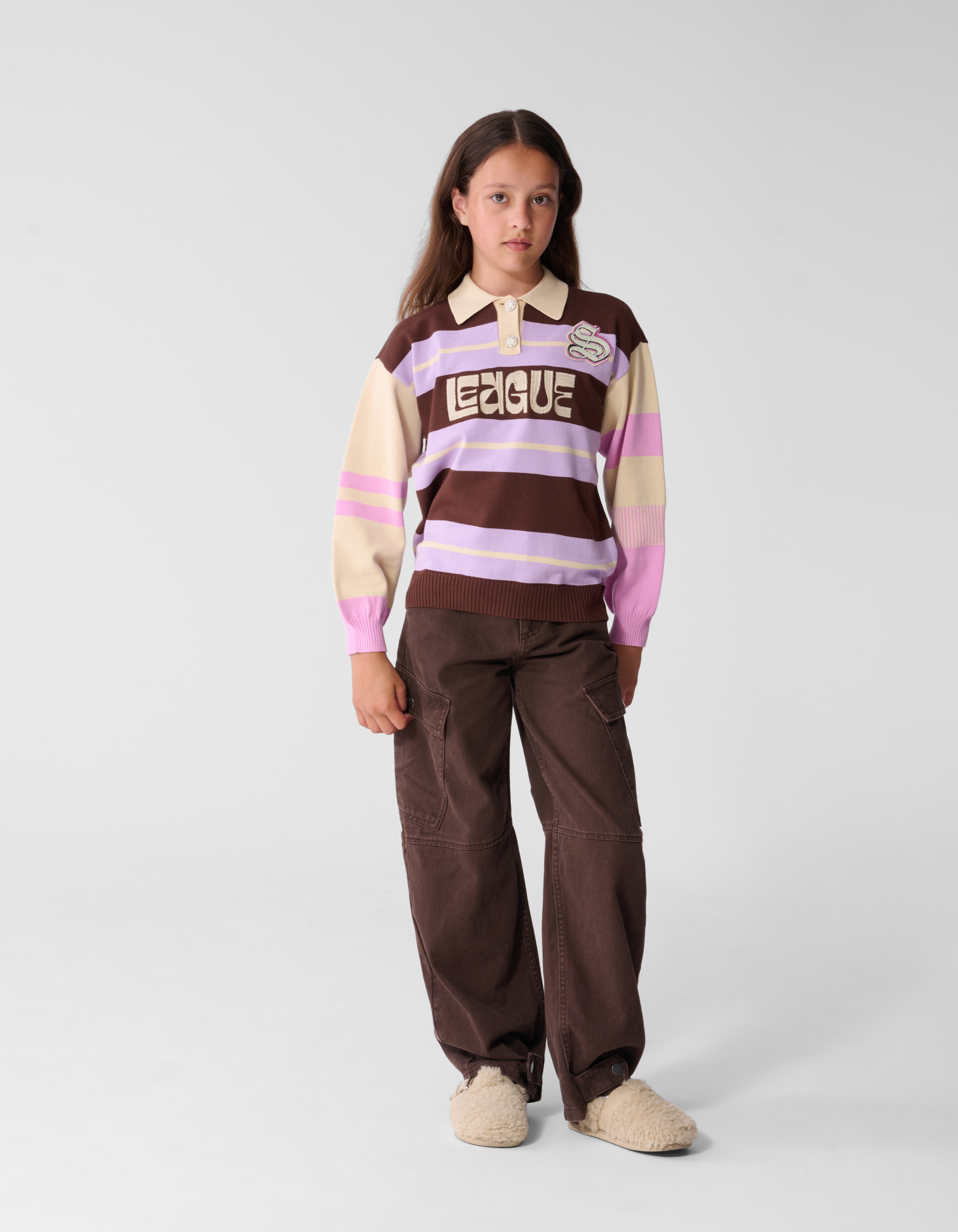Cargo-Hose &bdquo;Balloon Fit&ldquo; Dunkelbraun SHOEBY GIRLS