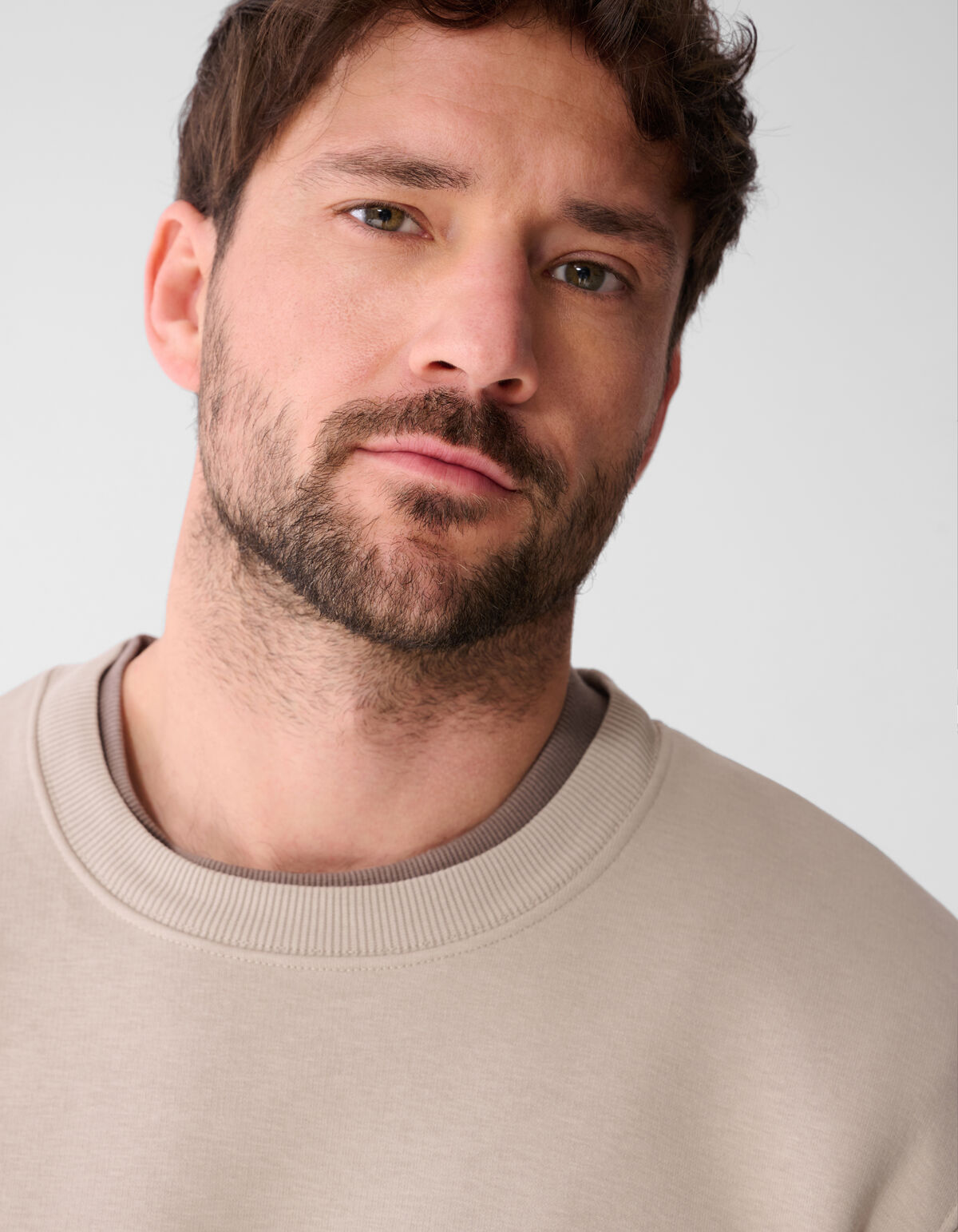 Rib Spark Sweater Hellbraun SHOEBY MEN