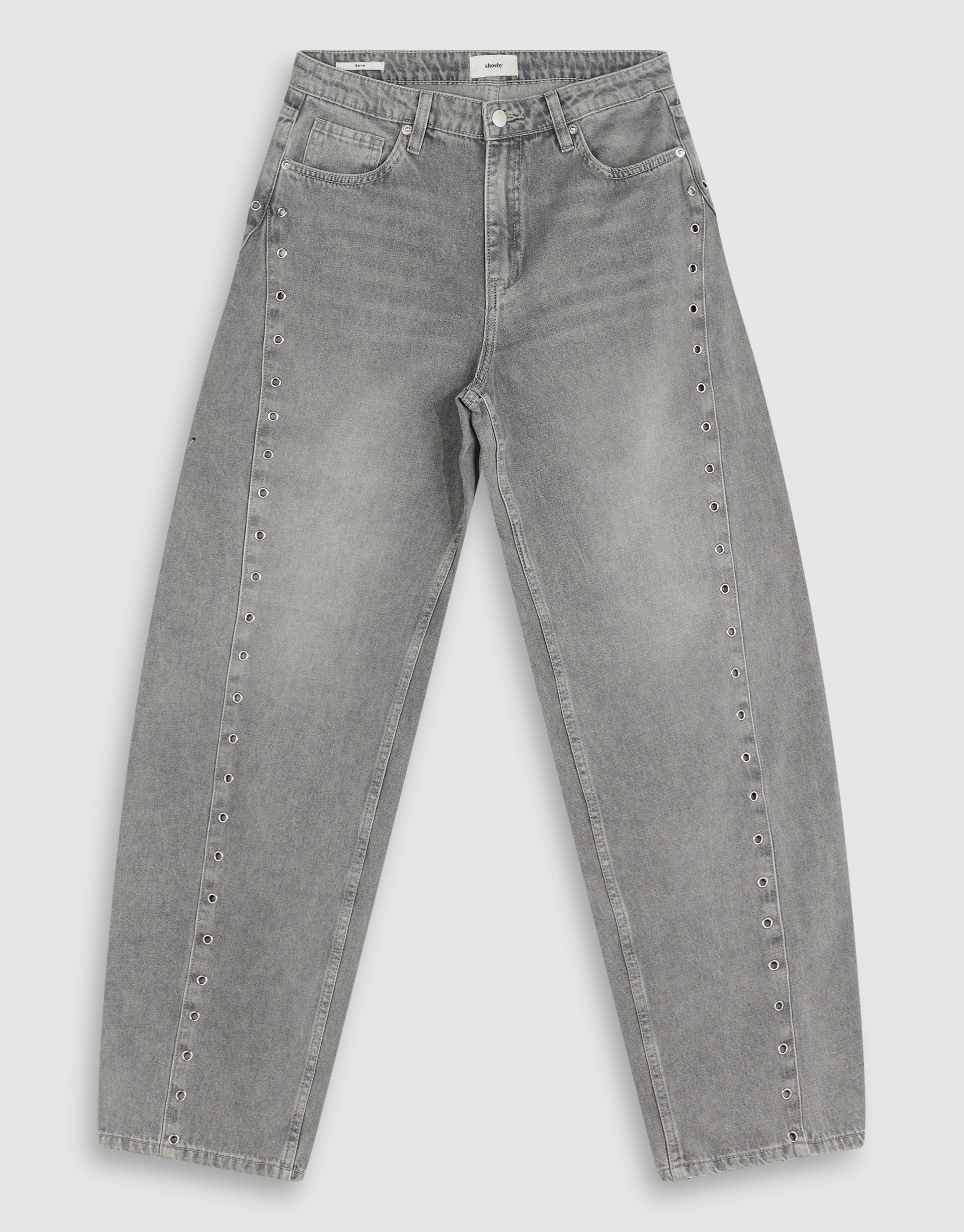 Eyelet Barrel Fit Jeans Grau SHOEBY WOMEN