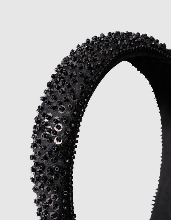 Perlen-Haarband Schwarz SHOEBY ACCESSOIRES