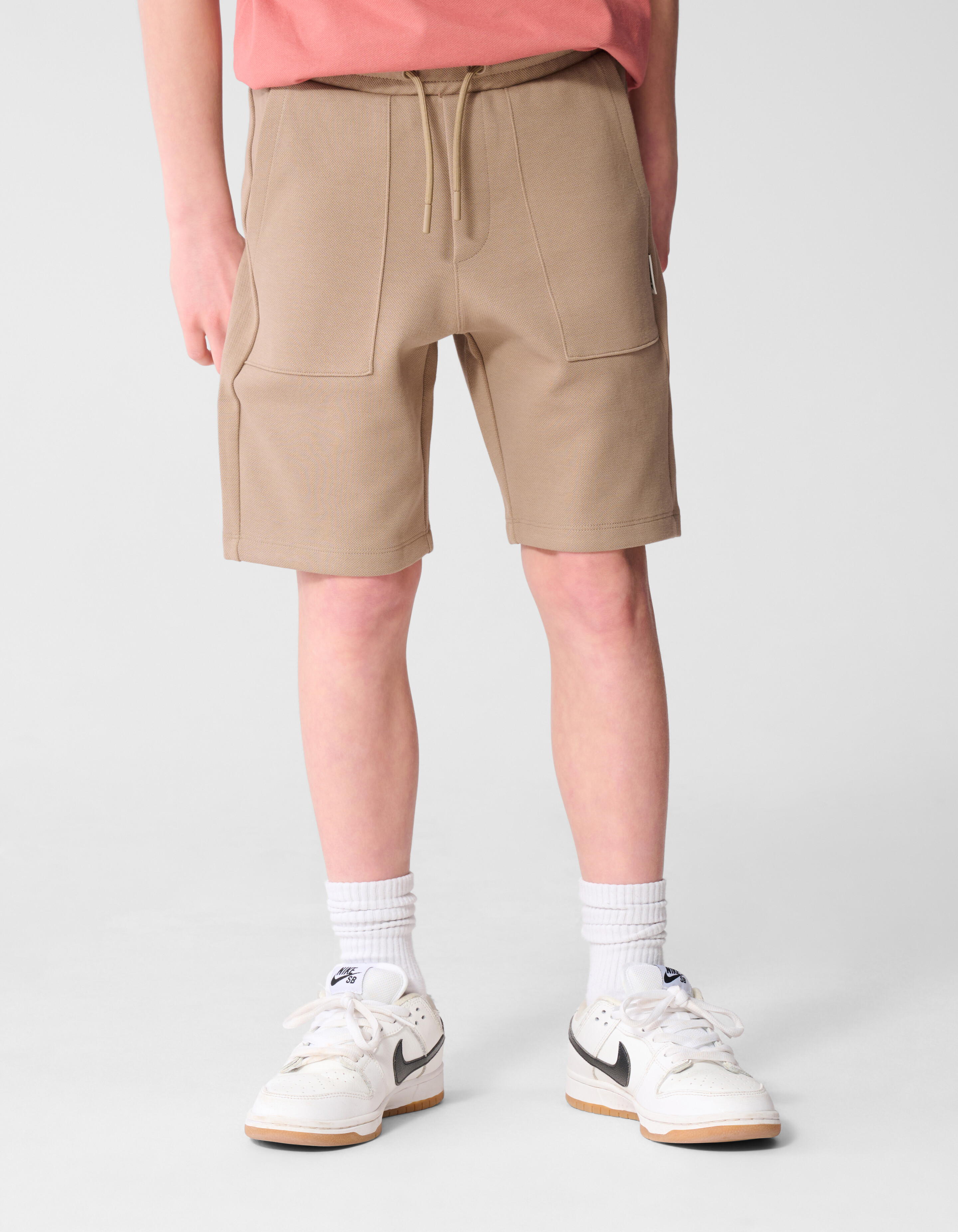 Piqu&eacute;-Shorts Taupe SHOEBY BOYS