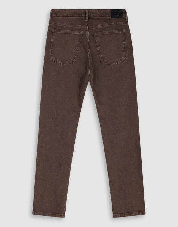 Washed Straight Fit Hose Dunkelbraun SHOEBY MEN