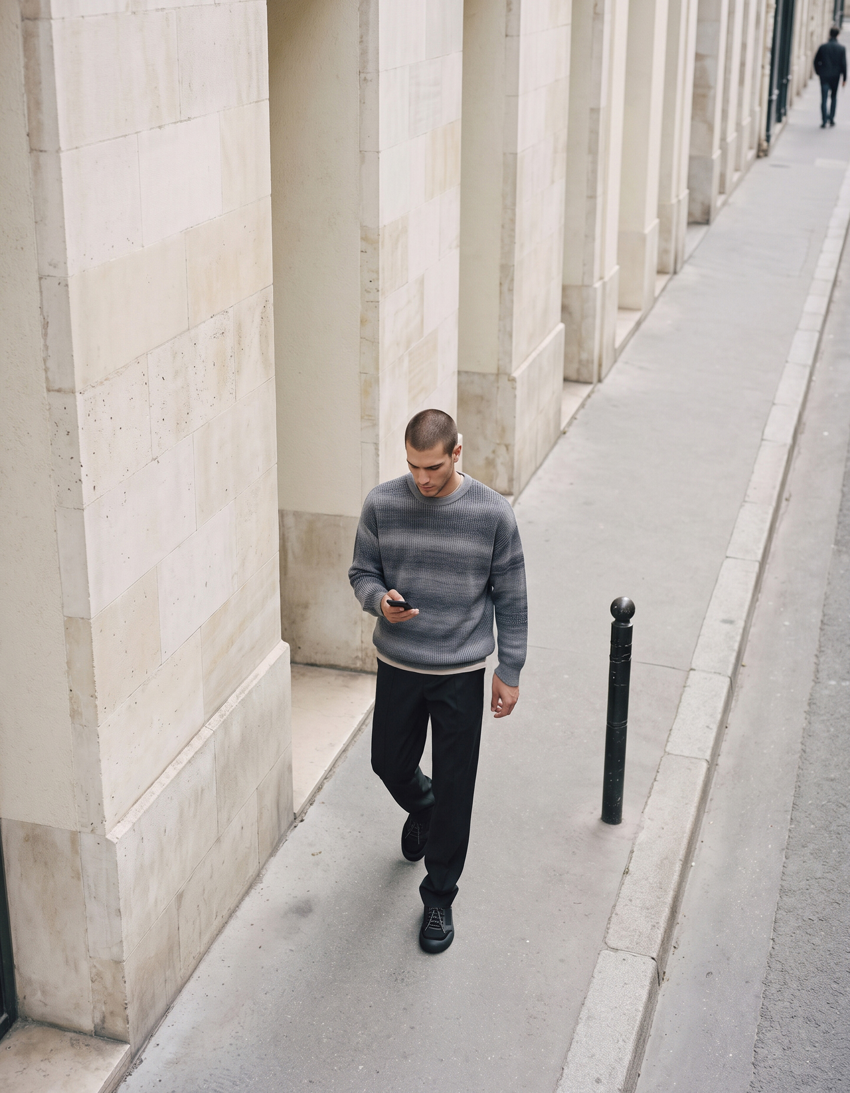Gradient Strickpullover Grau SHOEBY MEN