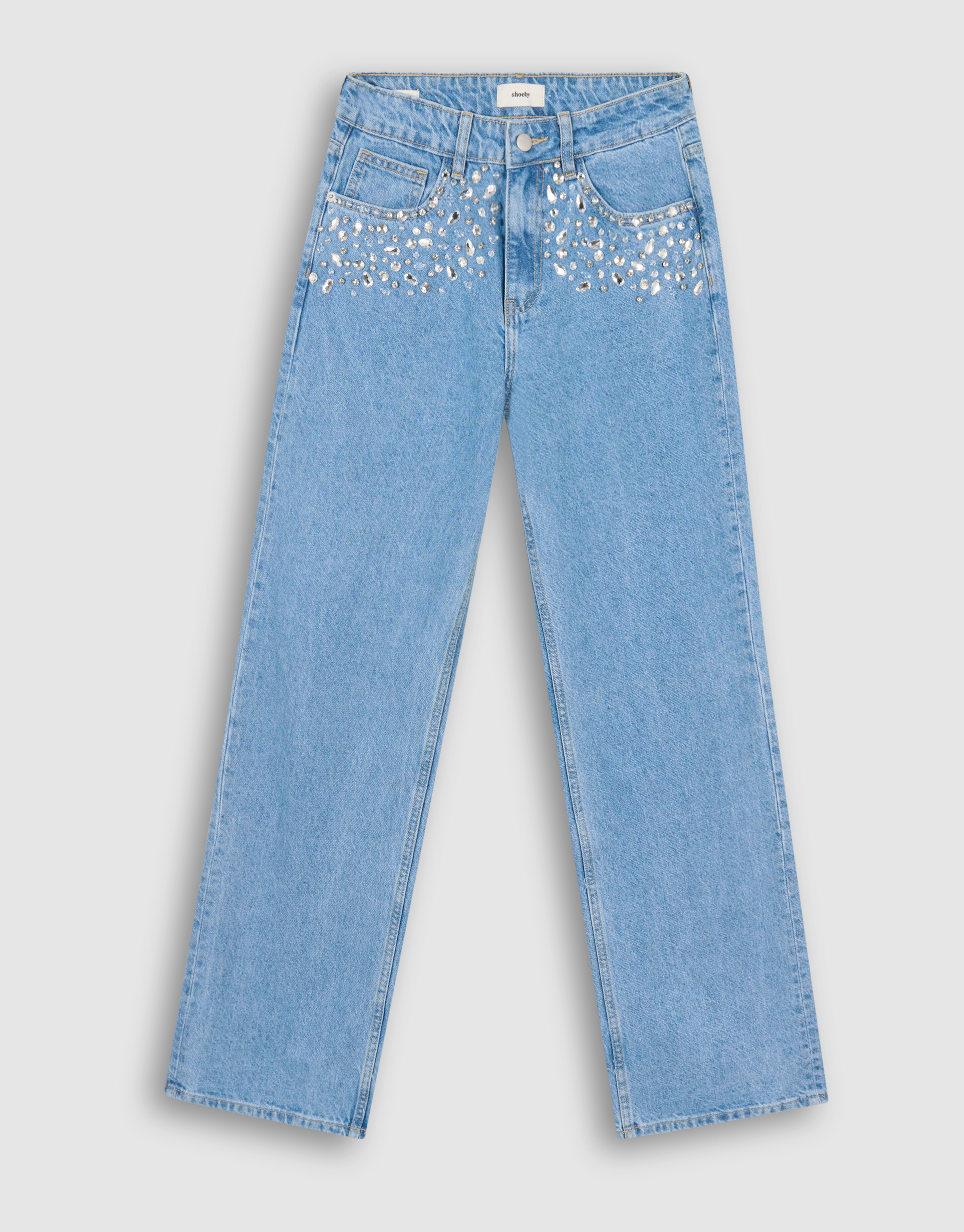 Verschönerte Jeans mit weitem Bein Mediumstone SHOEBY WOMEN