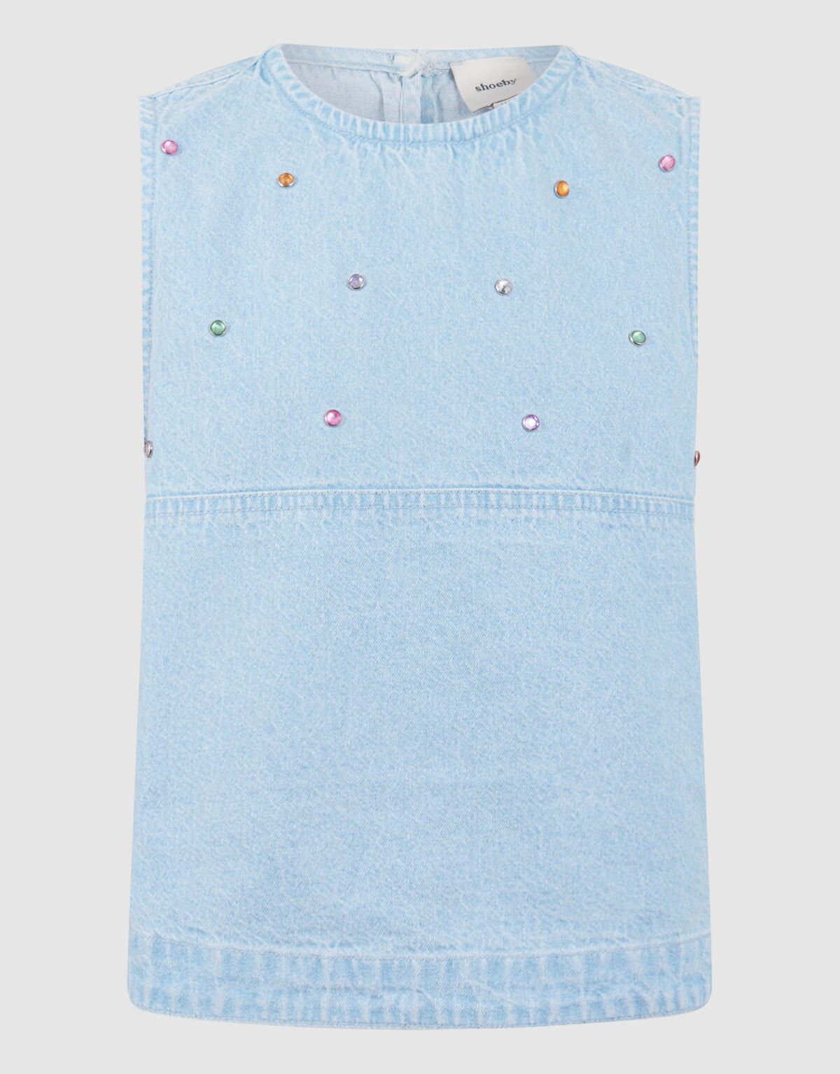 Strass Denim Top Hellblau SHOEBY GIRLS