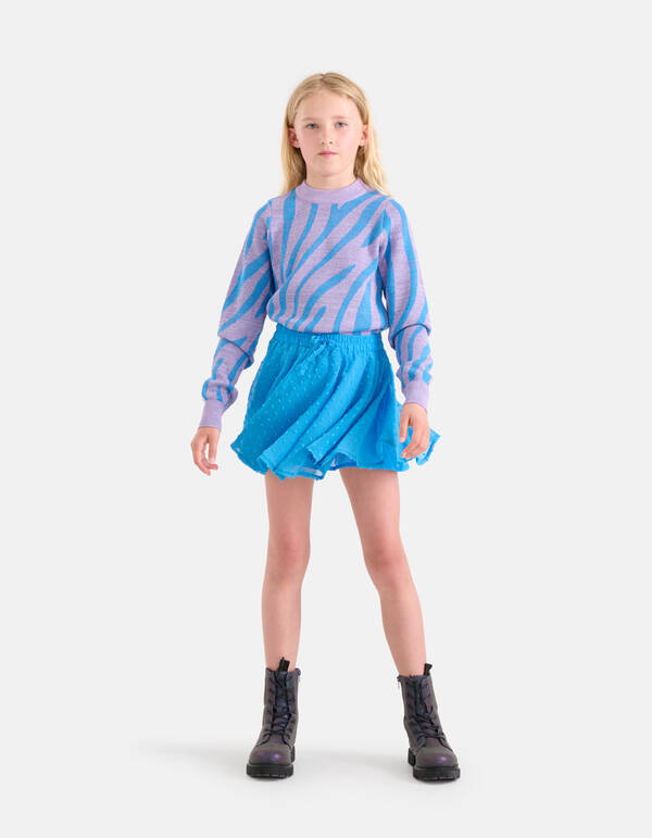 Zebra-Glitzer-Pullover Blau SHOEBY GIRLS