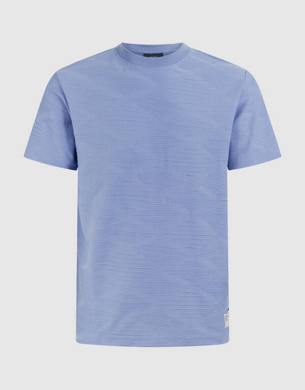 Wave Texture T-shirt Hellblau SHOEBY MEN
