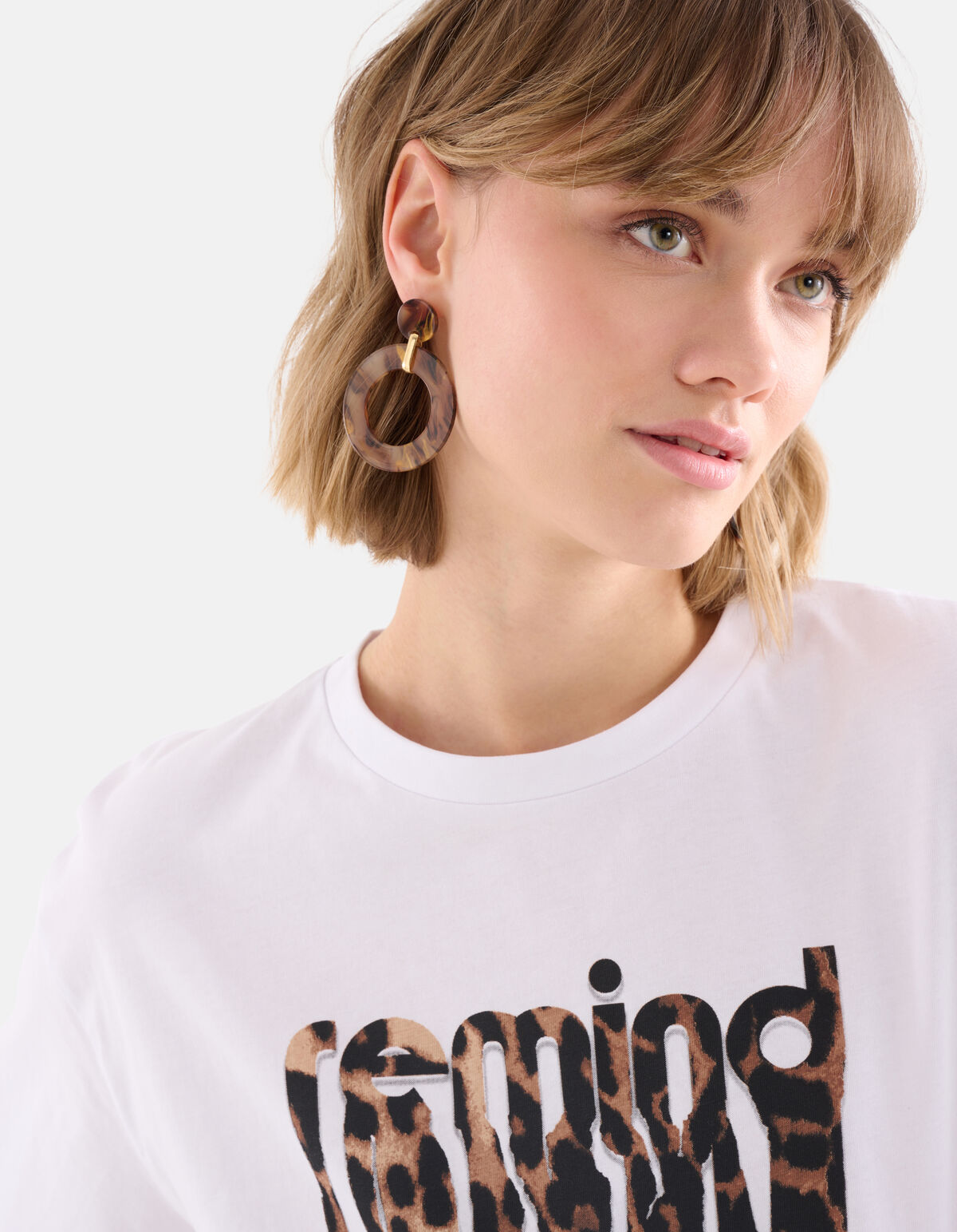 Runde Leoparden-Ohrringe Braun SHOEBY ACCESSOIRES