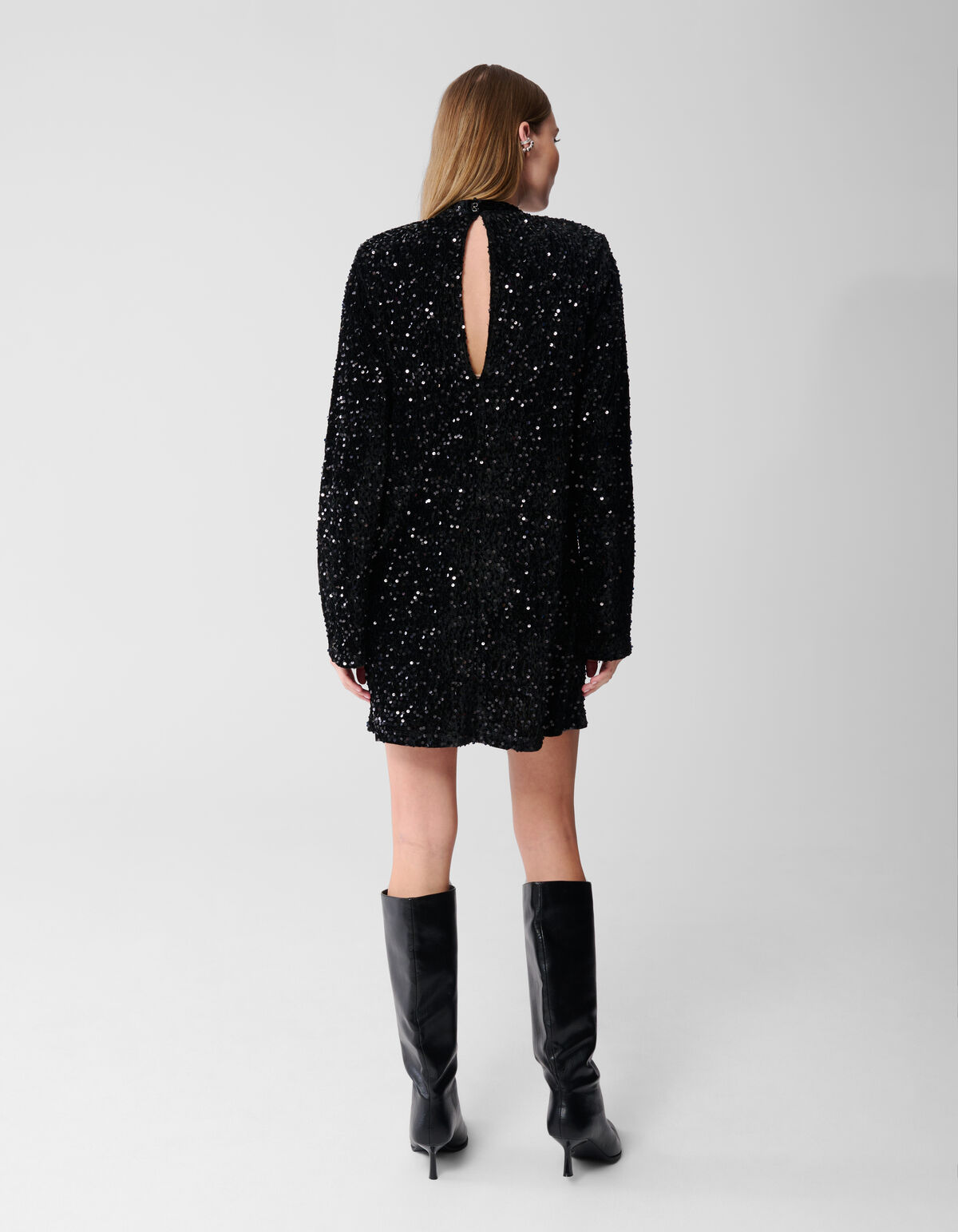 Sequin Mini Dress Black SHOEBY WOMEN