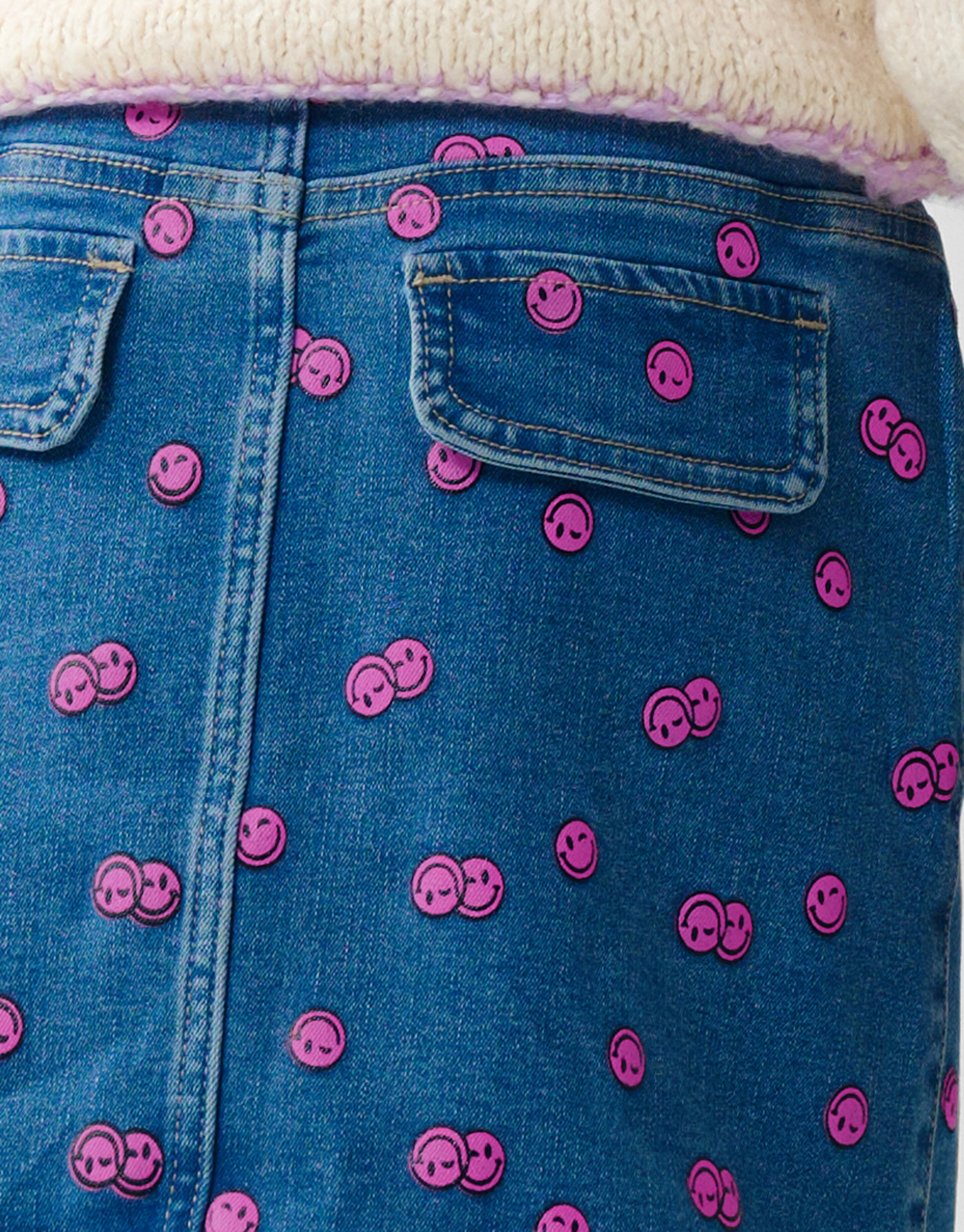 Bedruckter Jeansminirock Blau SHOEBY GIRLS