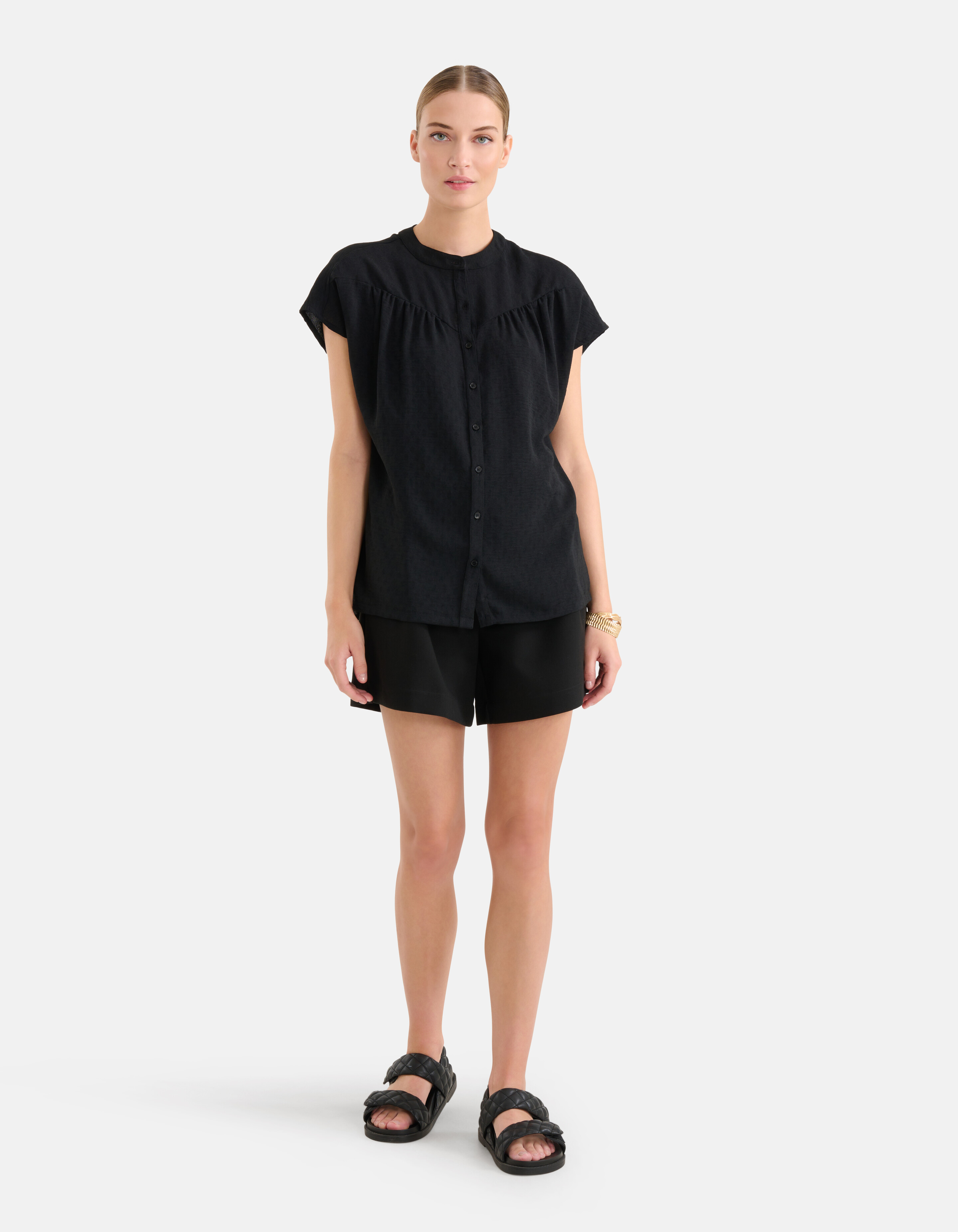 Relaxed Fit Top Zwart SHOEBY WOMEN