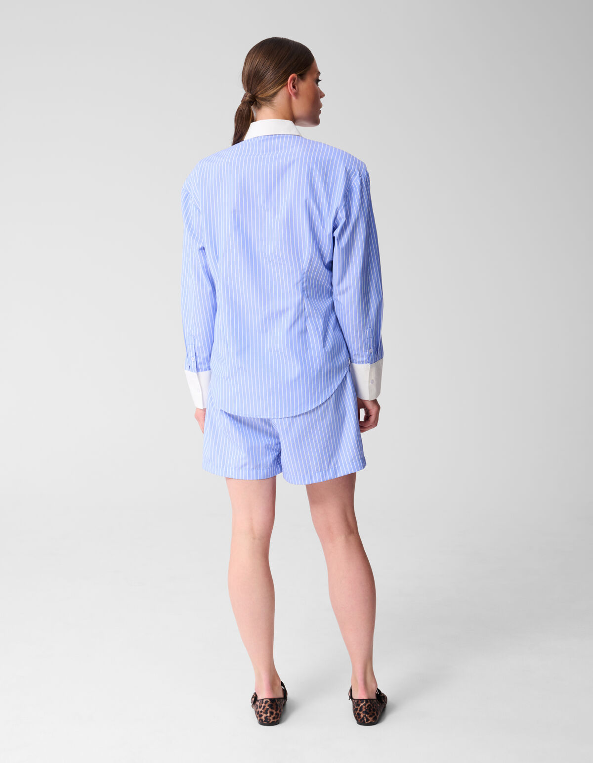 Gestreifte Bluse nach Ma&szlig; Blau SHOEBY WOMEN