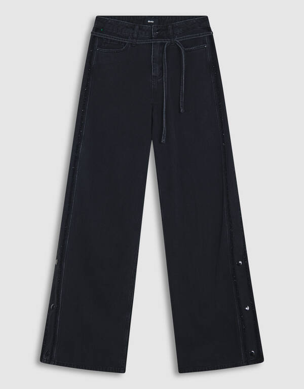 Tape Gerade Passform Denim Schwarz SHOEBY WOMEN