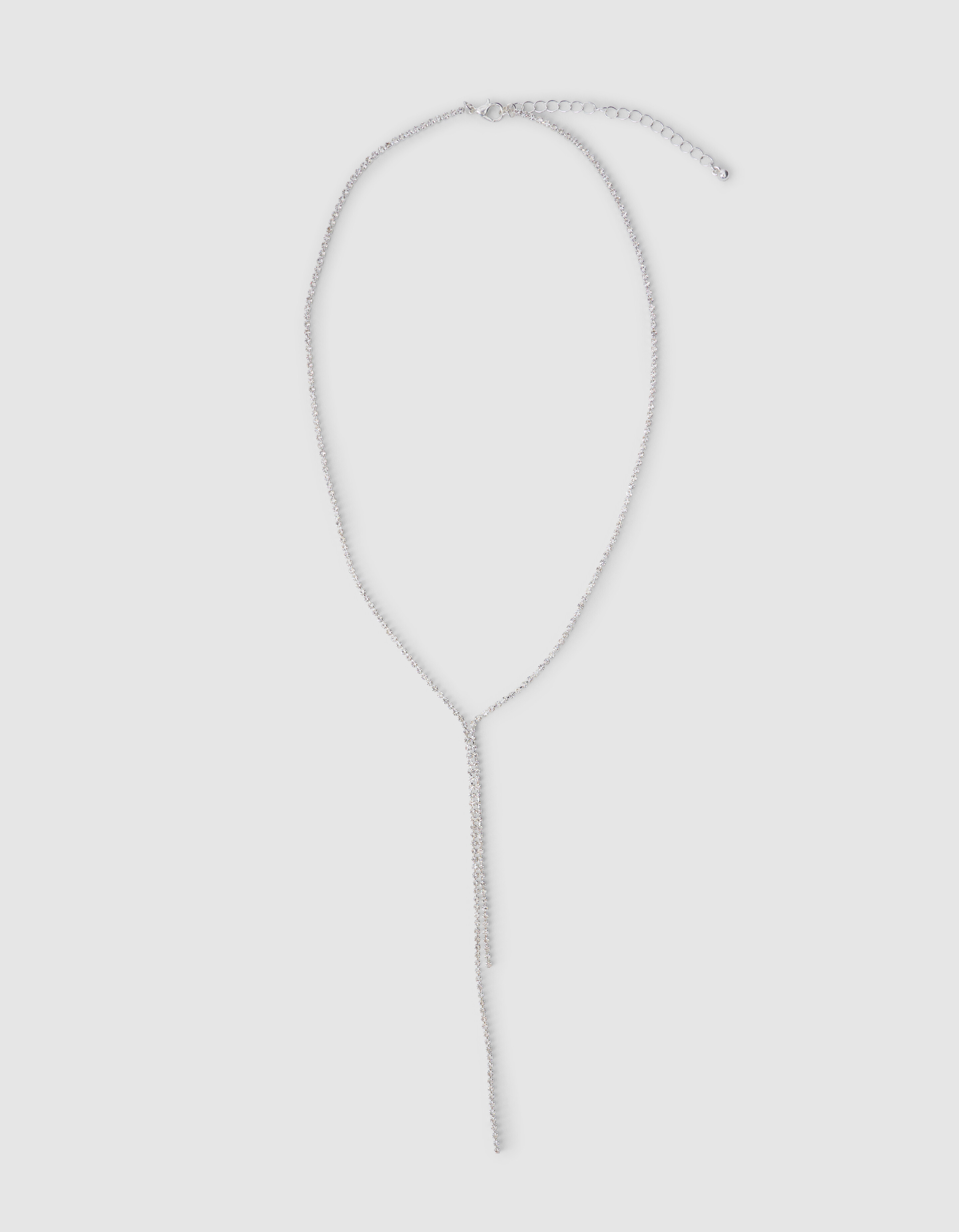 Lange Strasskette, Silber SHOEBY ACCESSOIRES