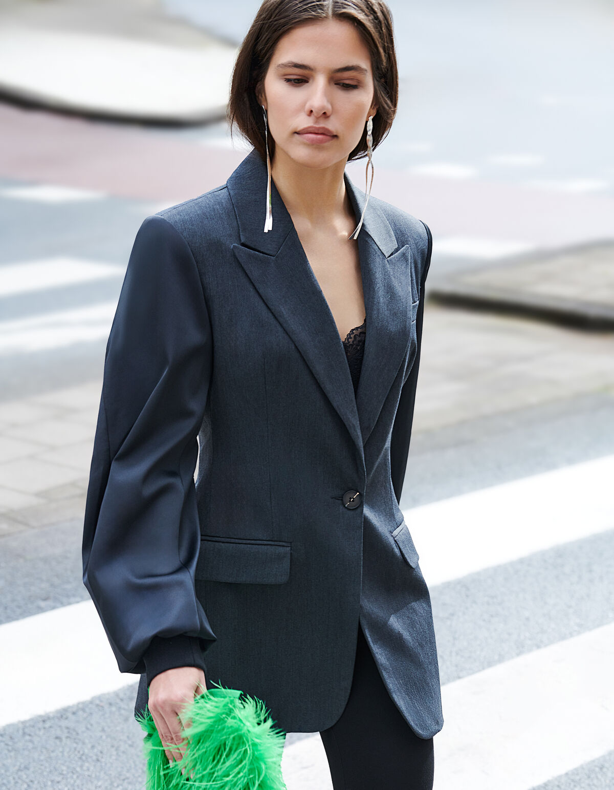 Bomberärmel-Blazer Schwarz SHOEBY WOMEN