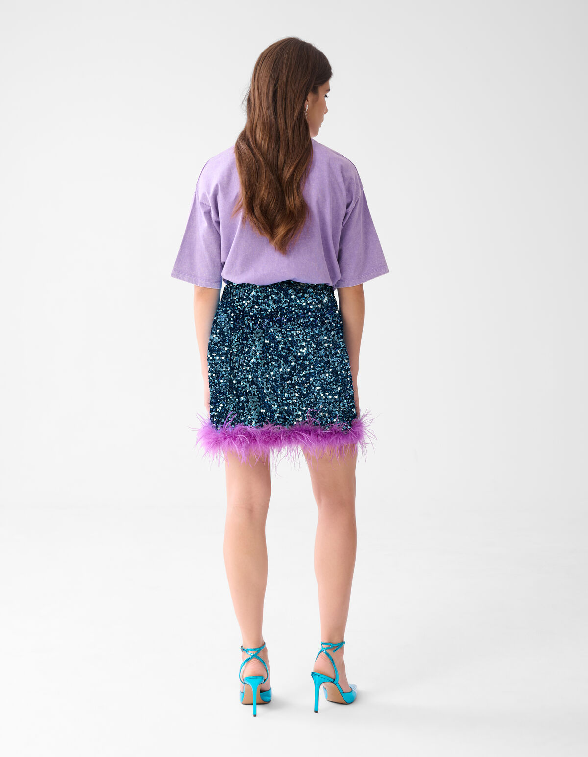 Pailletten Minirock Blau SHOEBY WOMEN