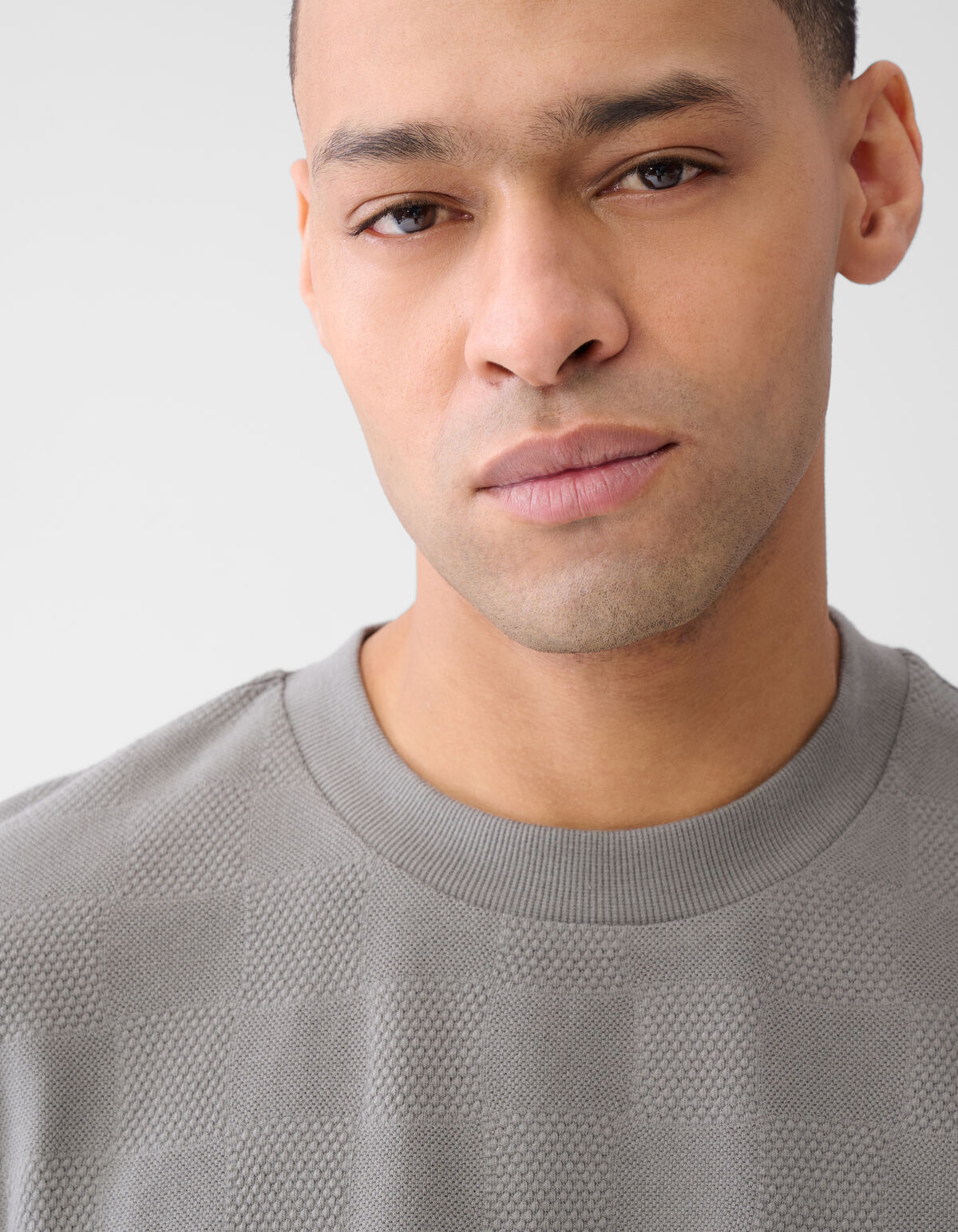 Patchwork-T-Shirt Dunkelgrün SHOEBY MEN