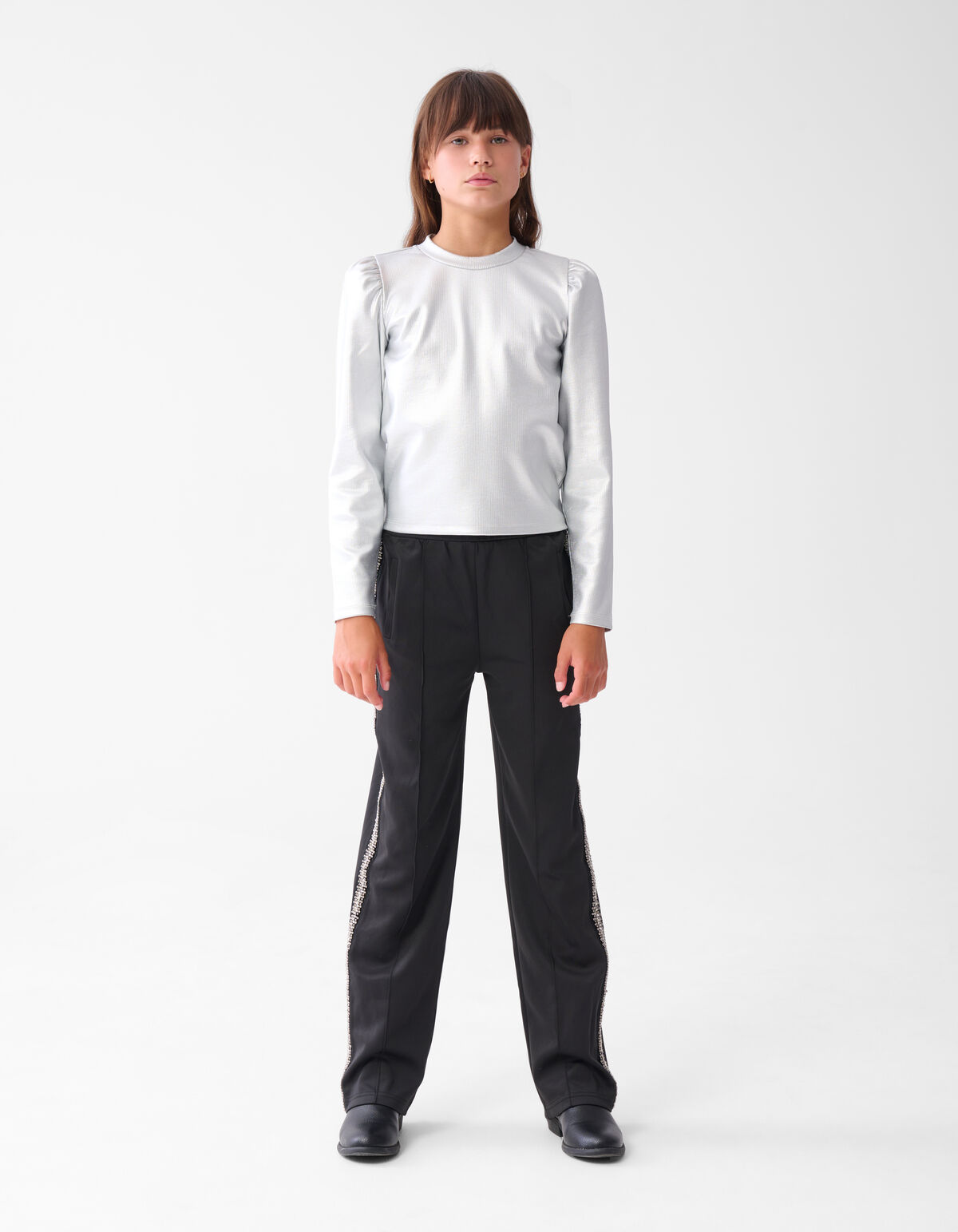 Verzierte Hose mit weitem Bein Schwarz SHOEBY GIRLS