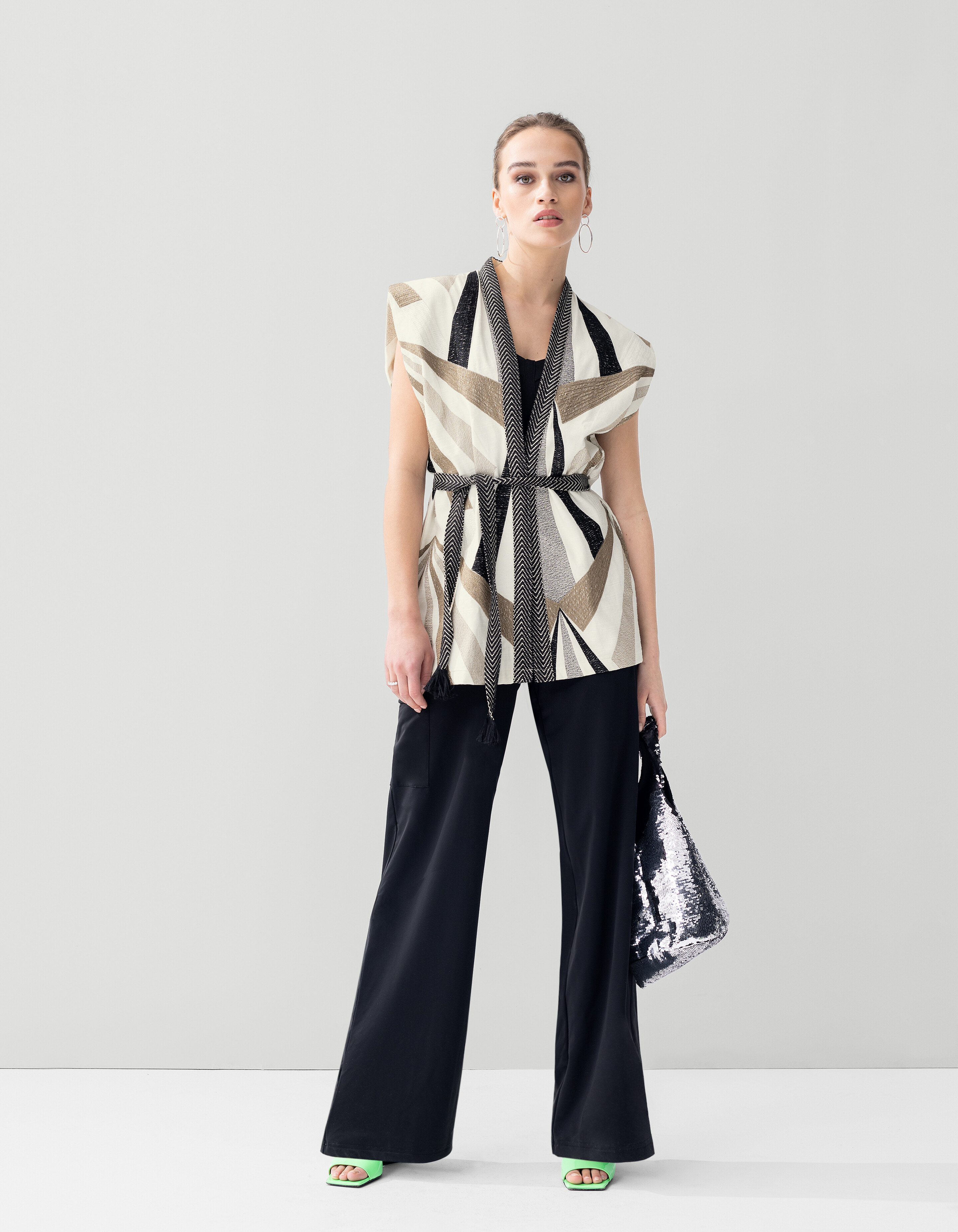 Grafik Ärmelloses Gilet Off White By Mieke SHOEBY WOMEN