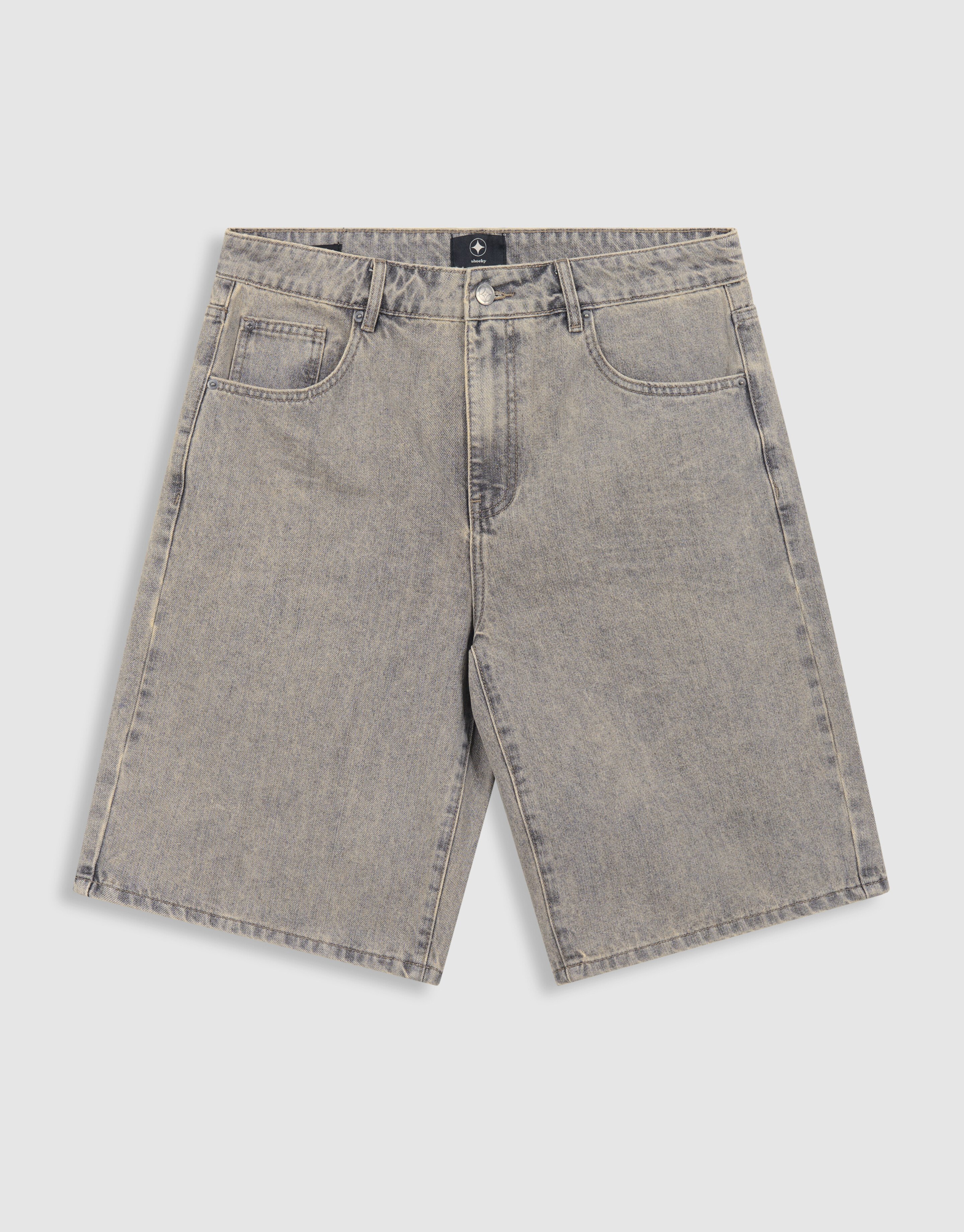 Relaxed Fit Jeansshort Hellgrau SHOEBY MEN