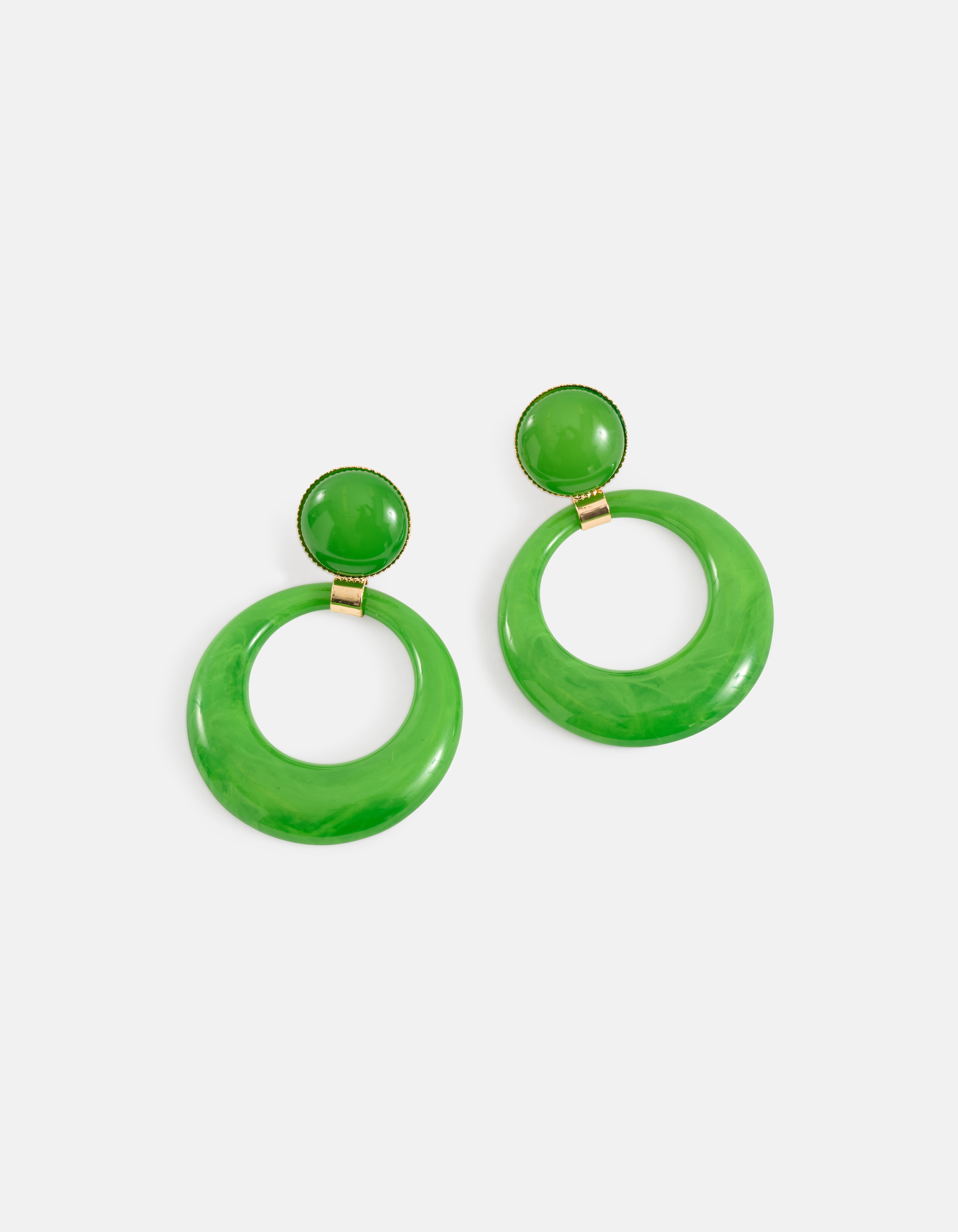 Runde Ohrringe Grün SHOEBY ACCESSOIRES