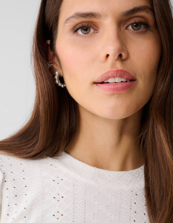 Besticktes Top Off White SHOEBY WOMEN