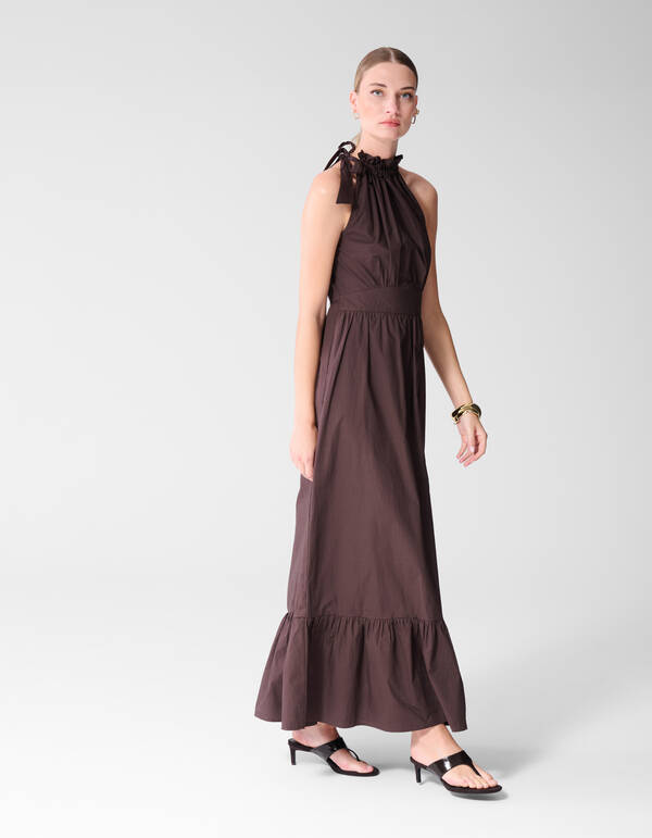 Tr&auml;ger Maxi Kleid Braun SHOEBY WOMEN