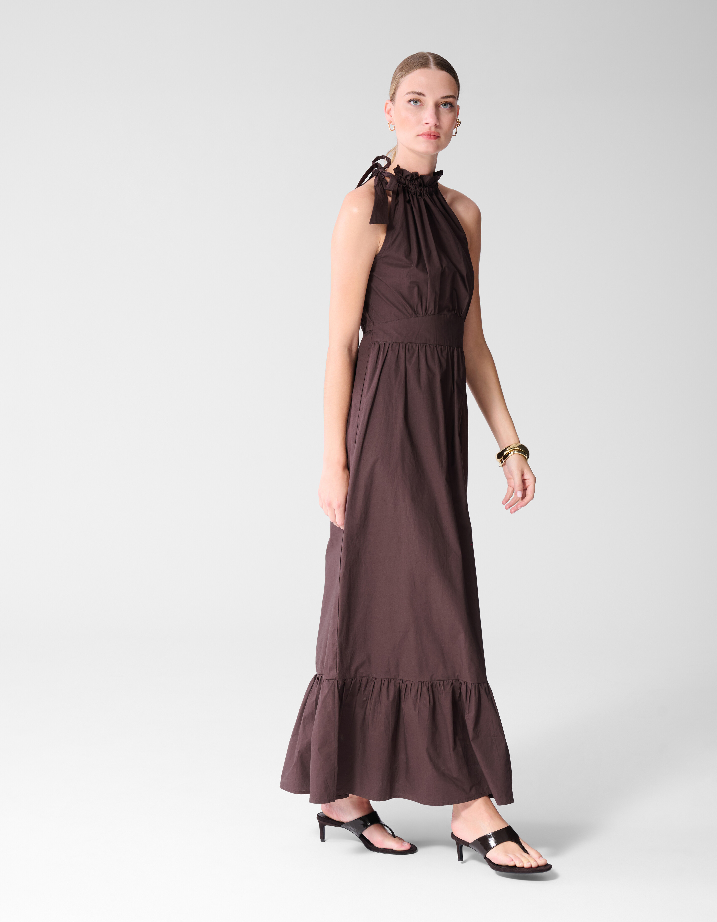 Tr&auml;ger Maxi Kleid Braun SHOEBY WOMEN