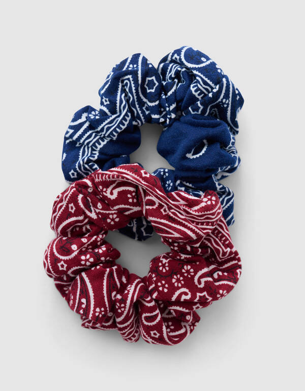Paisley Scrunchie Set Blau/Rot SHOEBY ACCESSOIRES