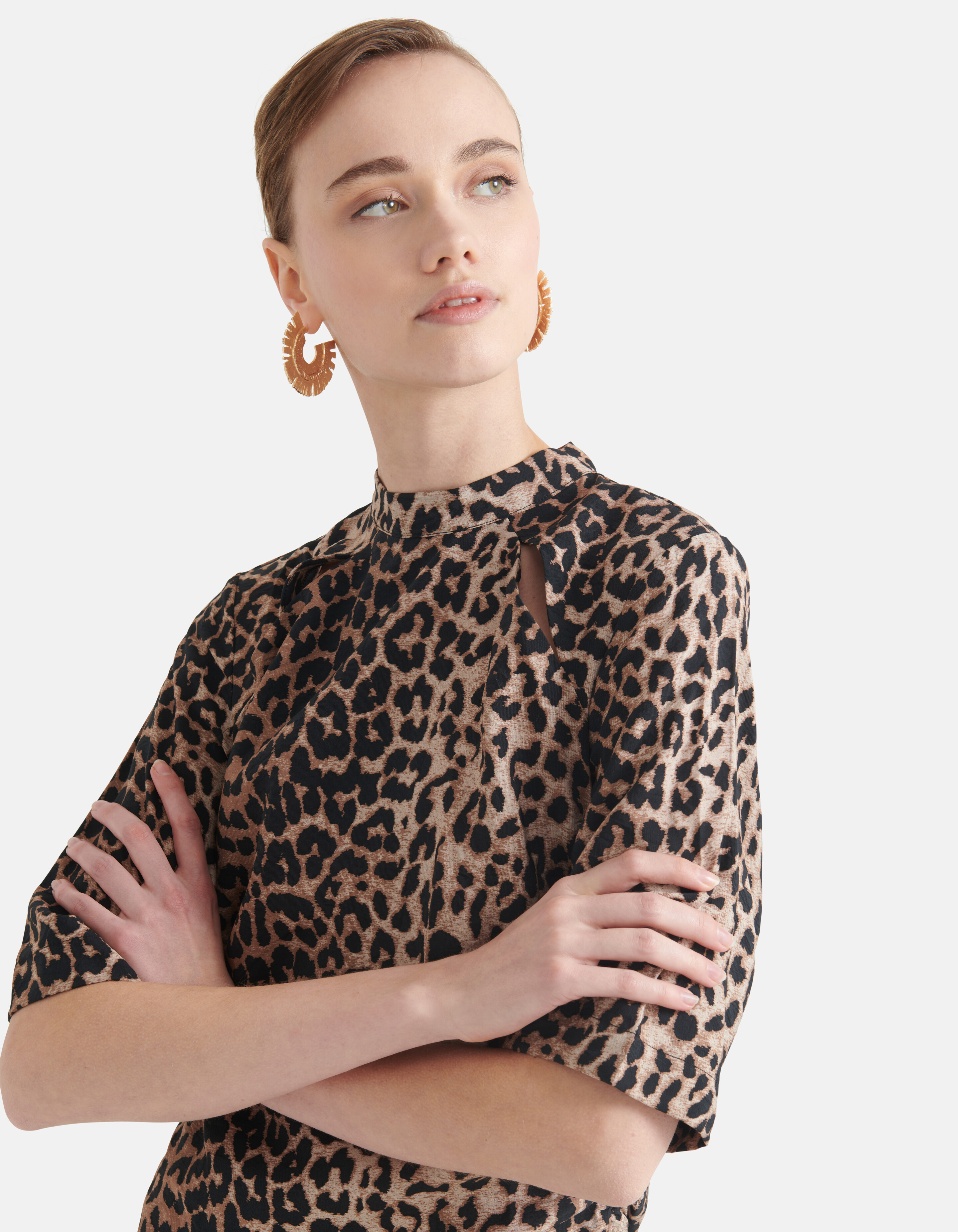 Leopard bedrucktes Kleid Braun SHOEBY WOMEN