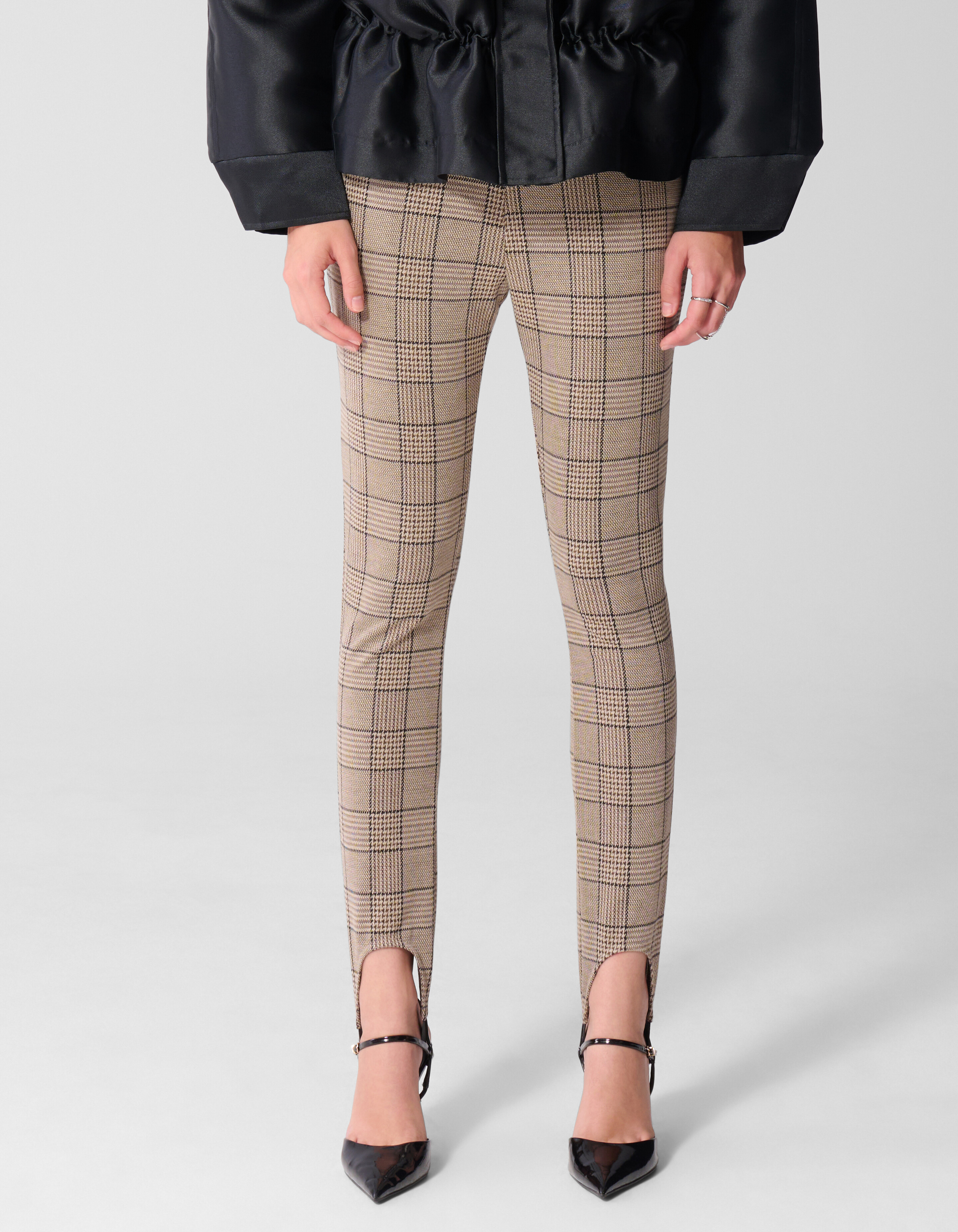 Karierte Ski-Leggings Braun SHOEBY WOMEN