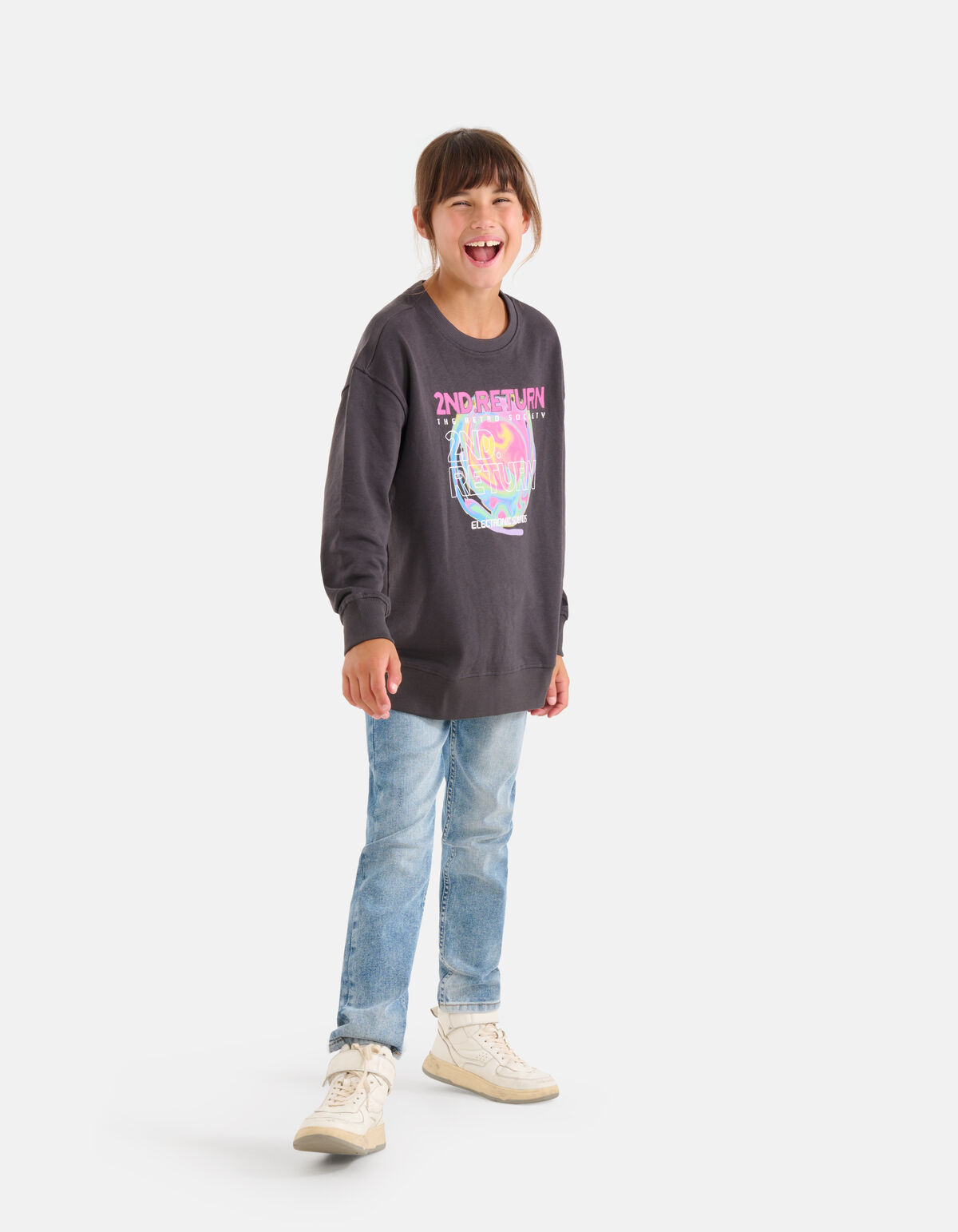 Artwork Pullover Dunkelgrau SHOEBY GIRLS