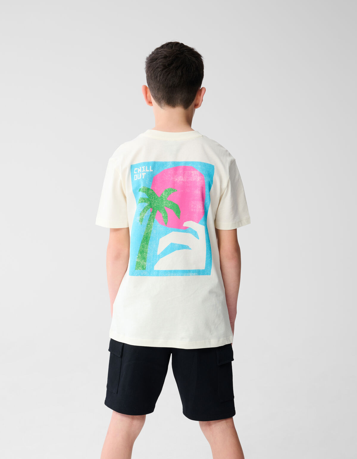 Chill Out Artwork T-shirt Off White SHOEBY BOYS