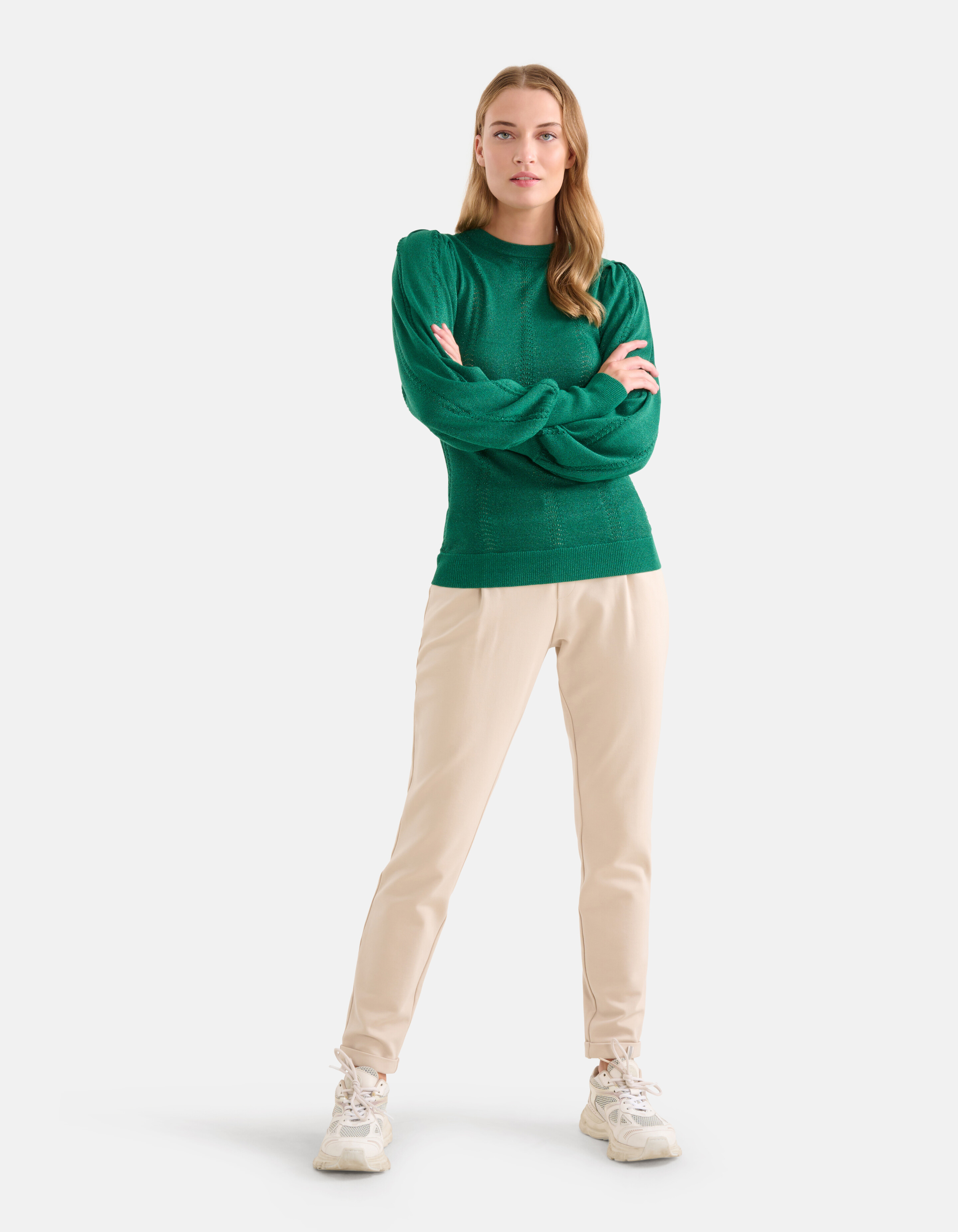 Ajour Top Grün SHOEBY WOMEN