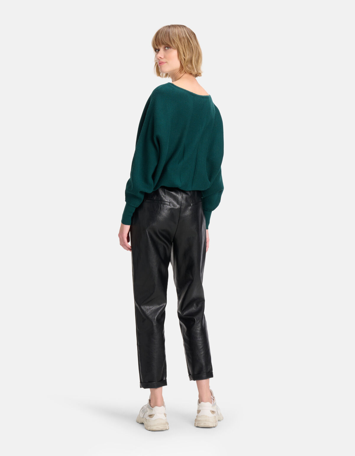 Pullover mit weiten Ärmeln Dunkelgrün SHOEBY WOMEN