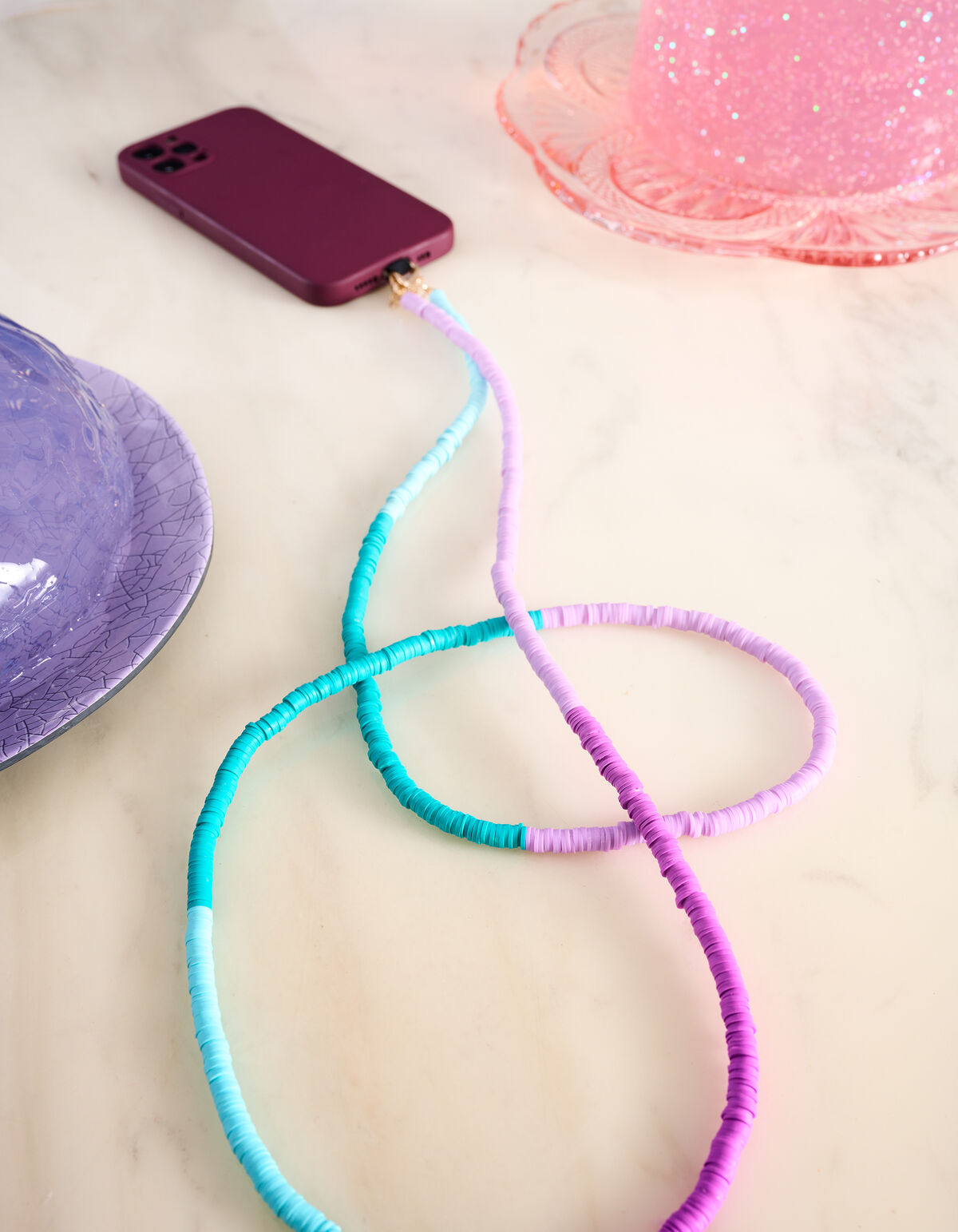 Langes Katsuki Telefonkabel Lila SHOEBY ACCESSOIRES