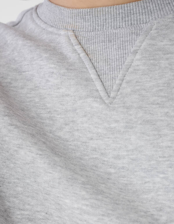 &Uuml;bergro&szlig;er Pullover mit gro&szlig;en &Auml;rmeln Hellgrau SHOEBY WOMEN