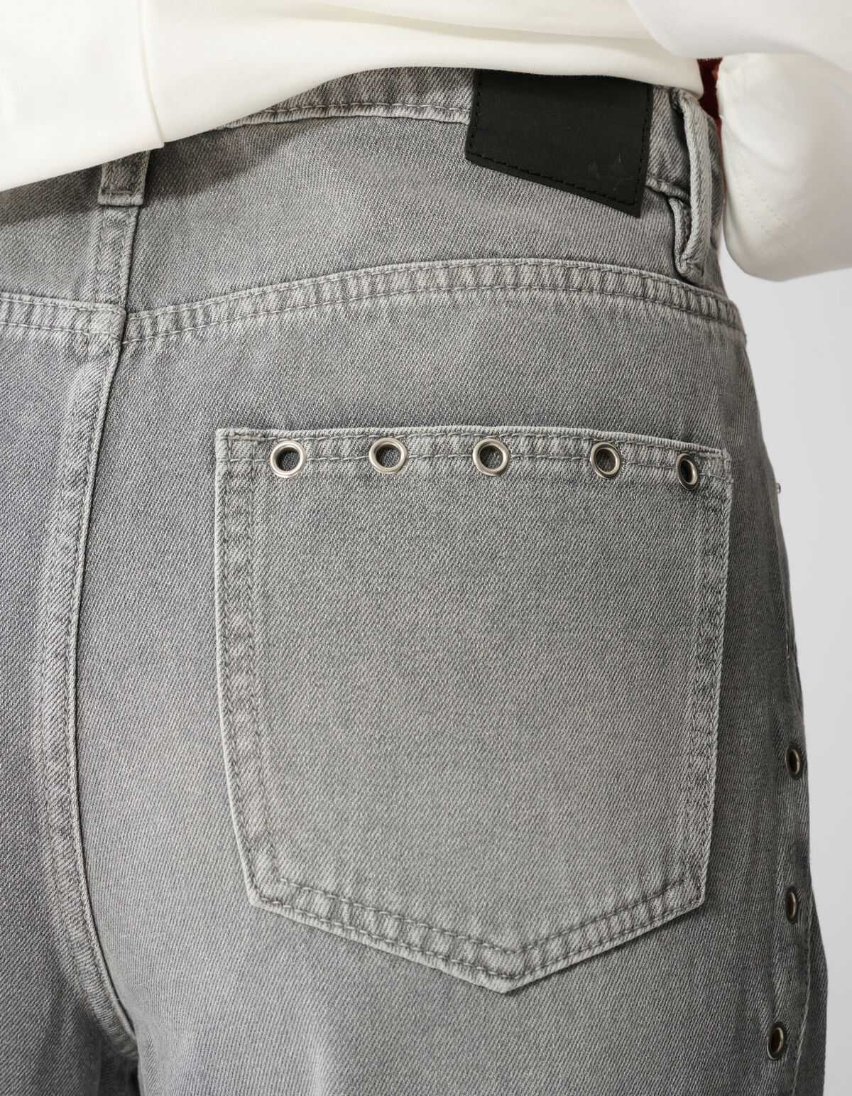 Eyelet Barrel Fit Jeans Grau SHOEBY WOMEN