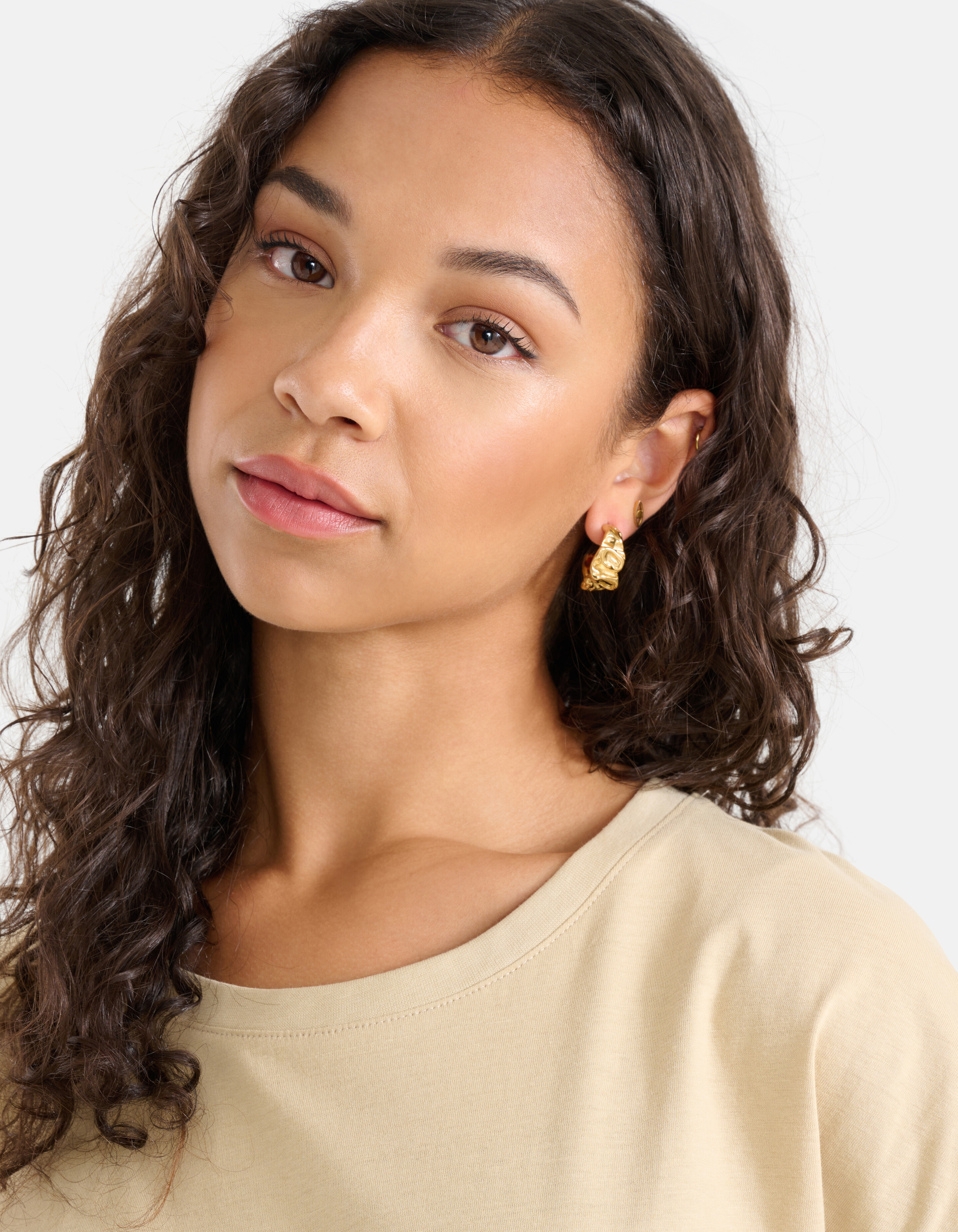Großvolumige Ohrringe Gold SHOEBY ACCESSOIRES