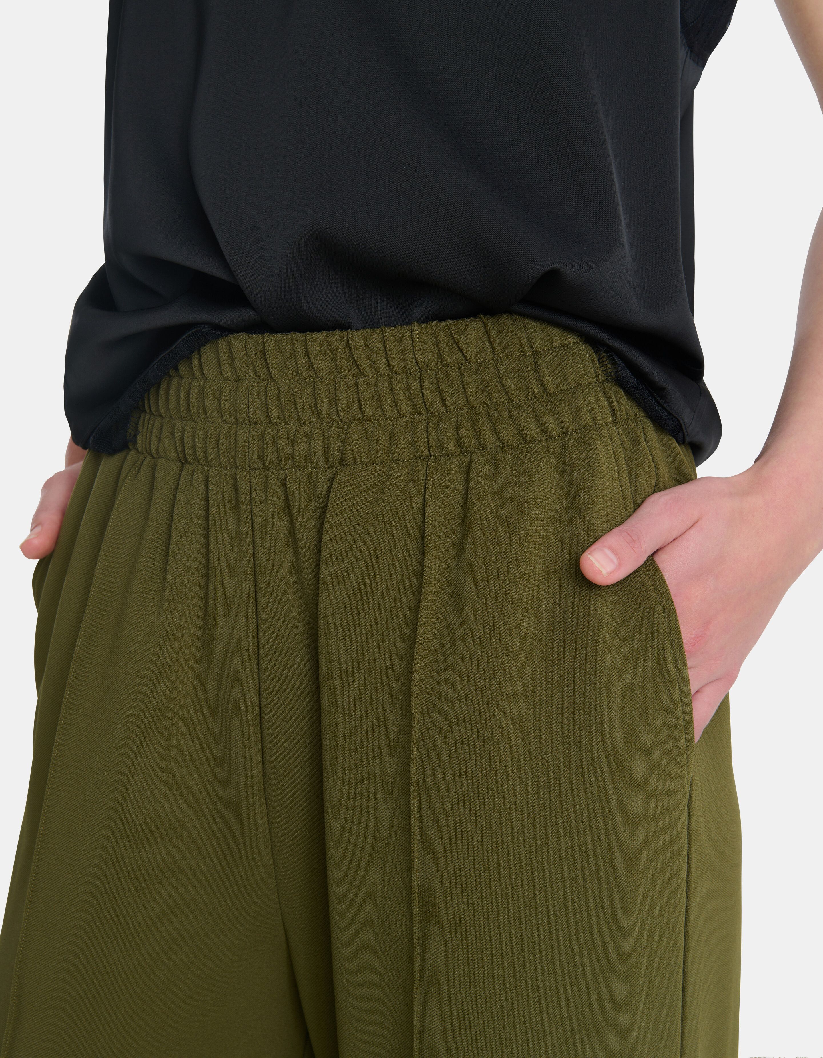 Basic Wide Leg Hose Dunkelgrün SHOEBY WOMEN