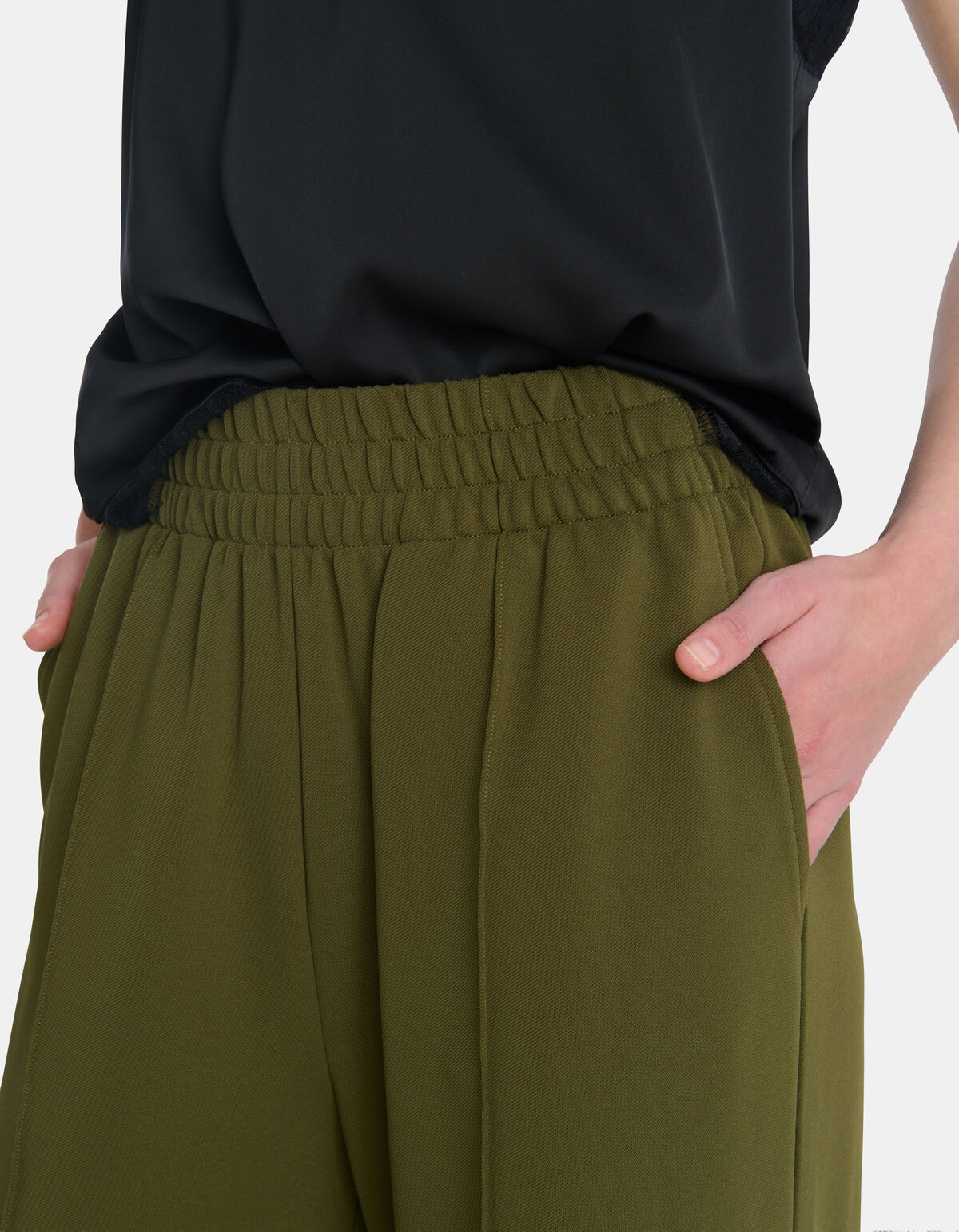 Basic Wide Leg Hose Dunkelgrün SHOEBY WOMEN