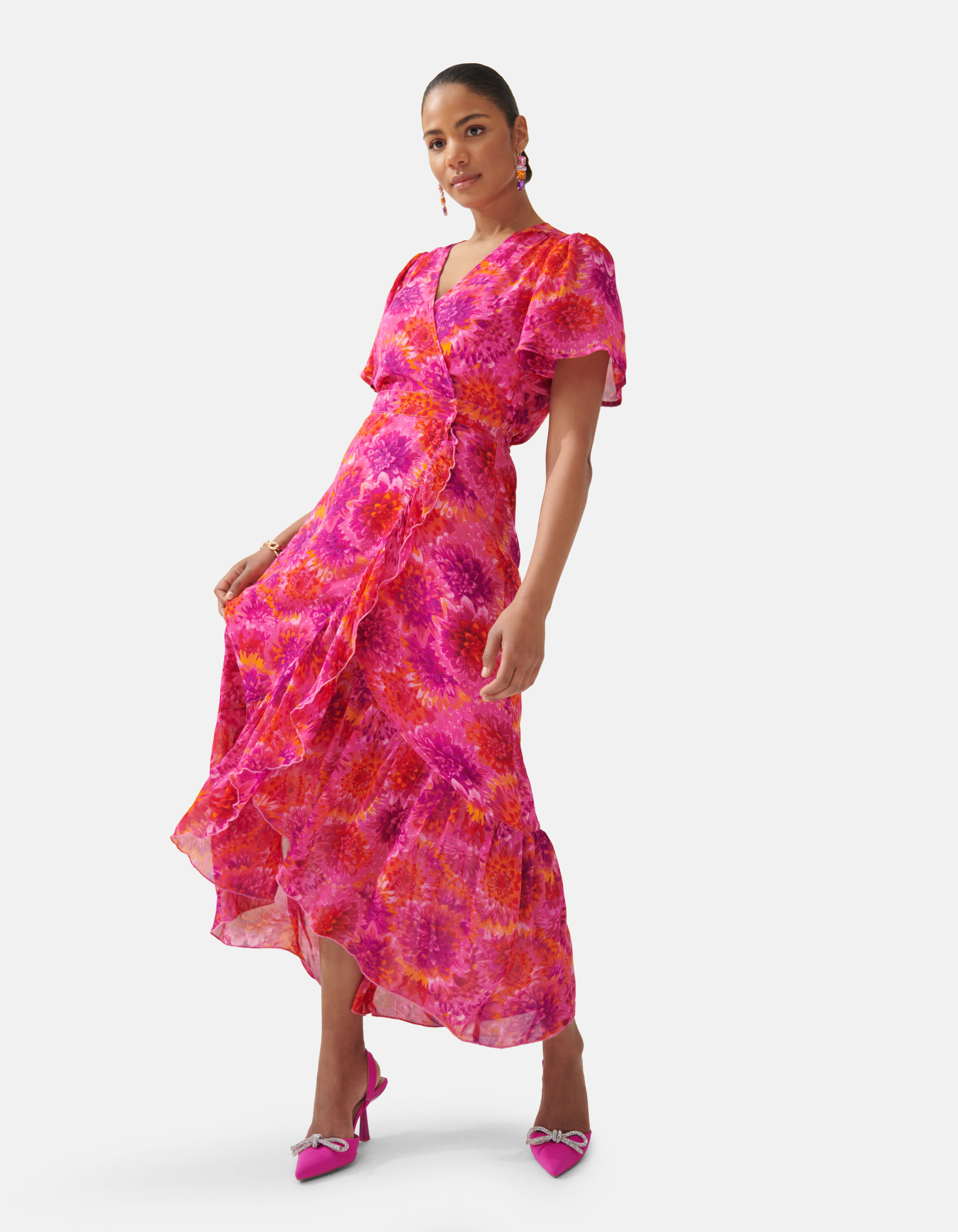 Bedrucktes Kleid Pink By Fred SHOEBY WOMEN