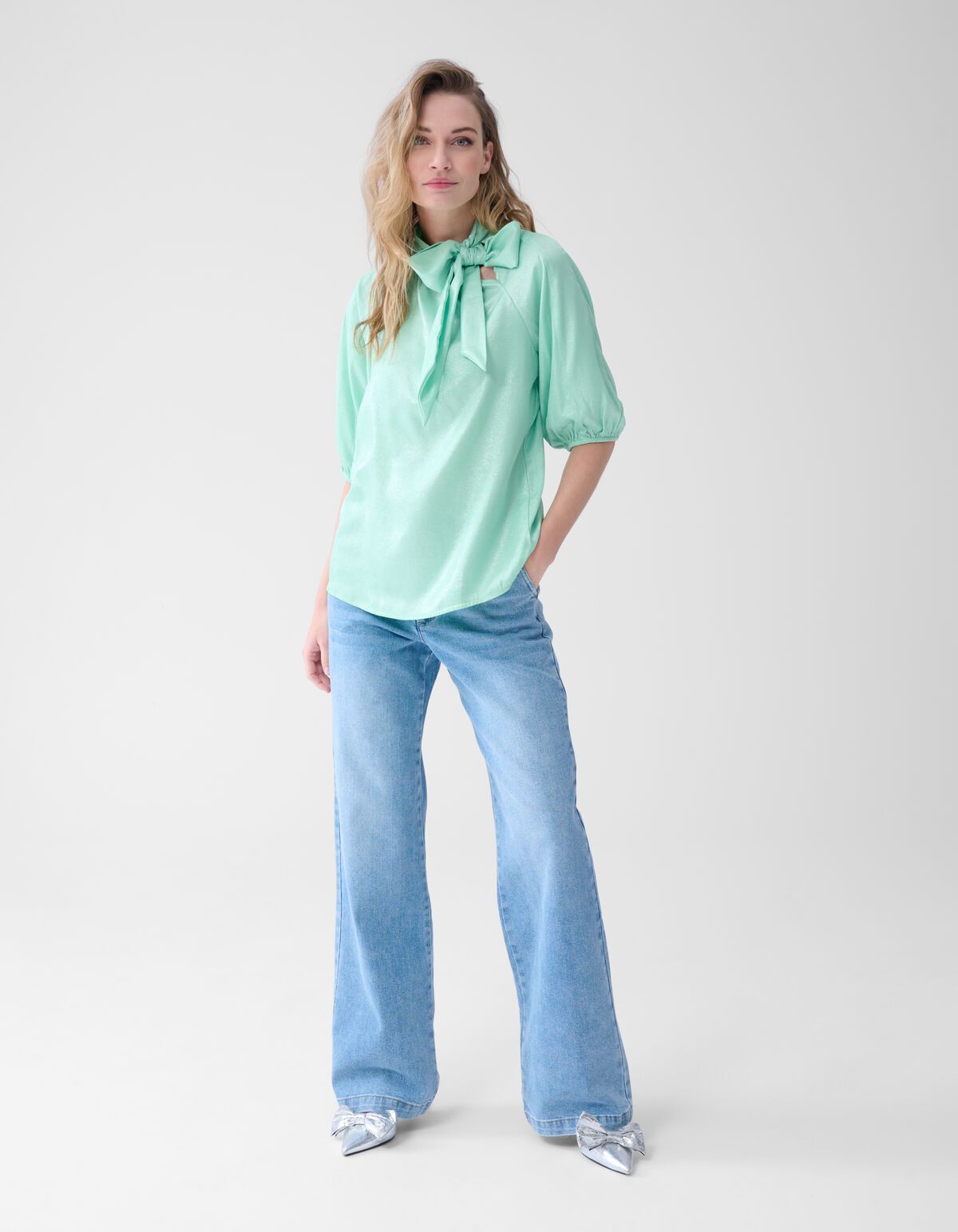 Shine Bluse Hellgr&uuml;n SHOEBY WOMEN