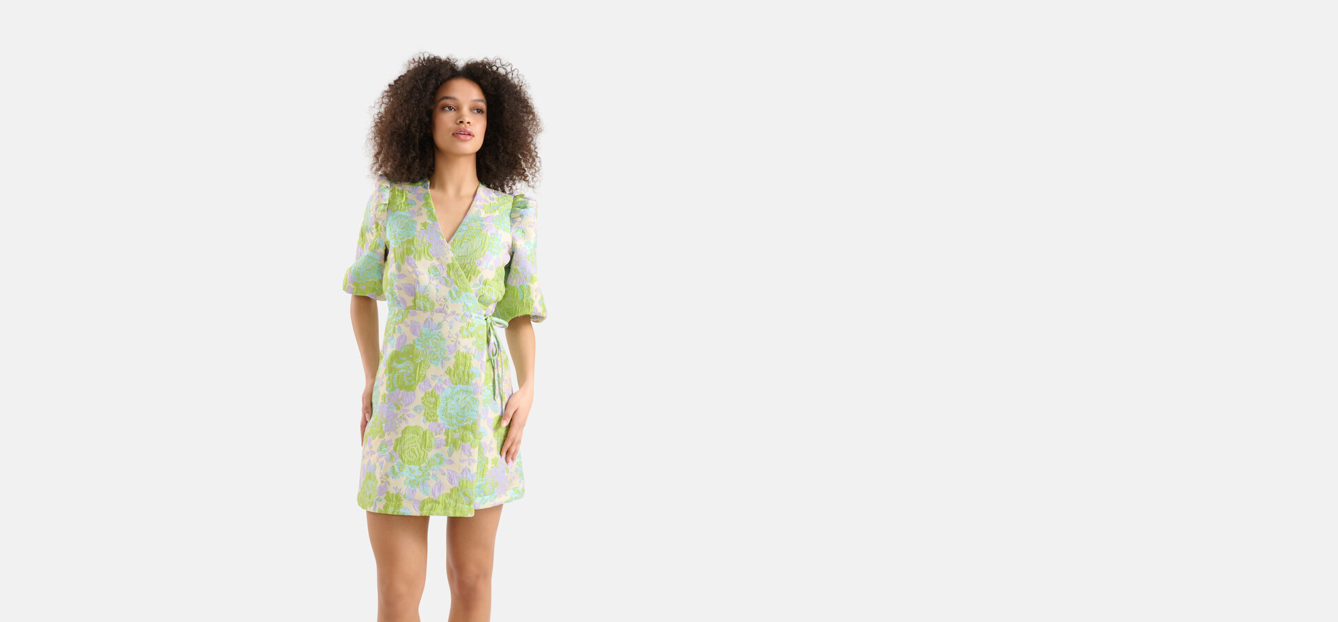 Jacquard-Kleid Grün SHOEBY WOMEN